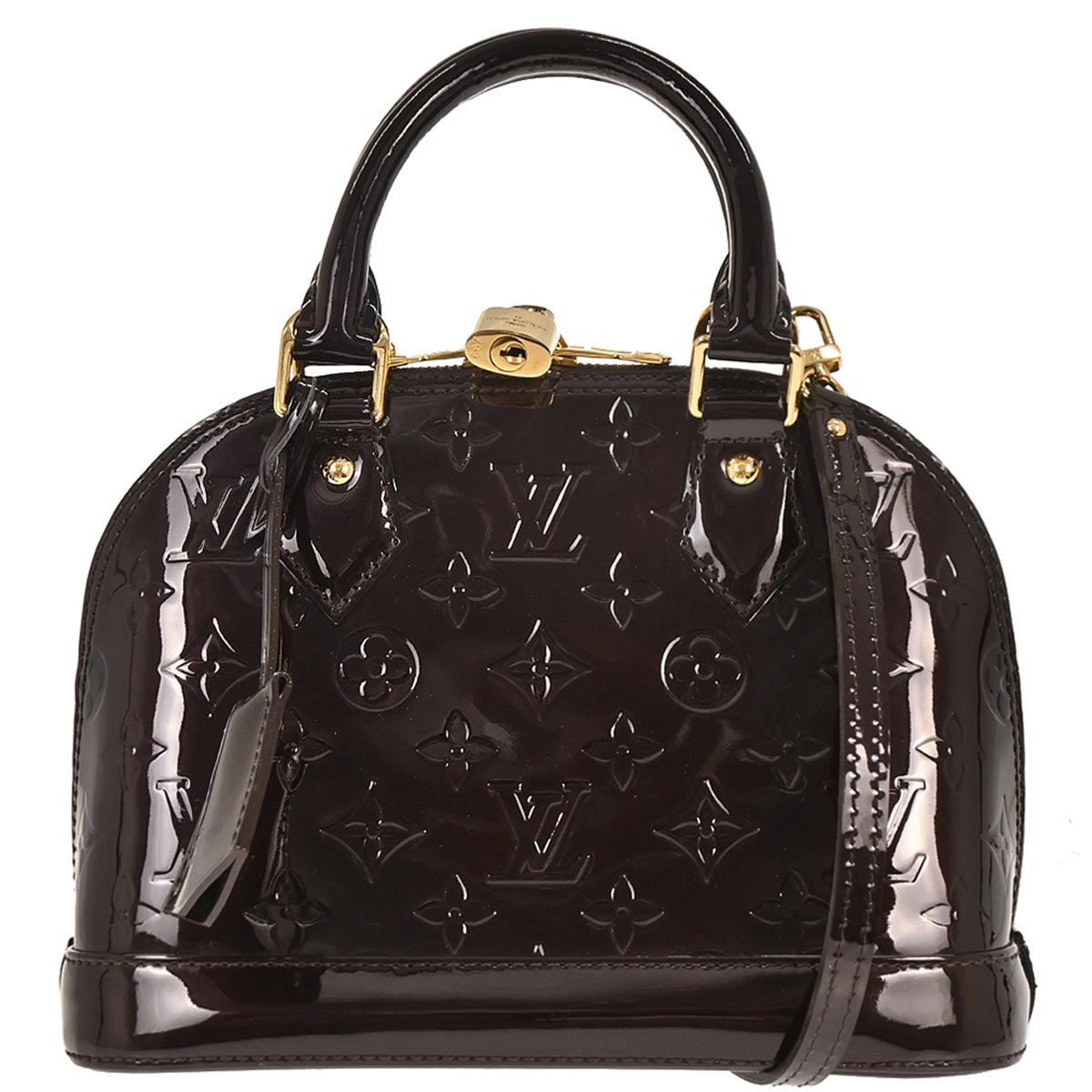 Louis Vuitton Dark Purple Vernis Alma BB 2way Shoulder Handbag M91678