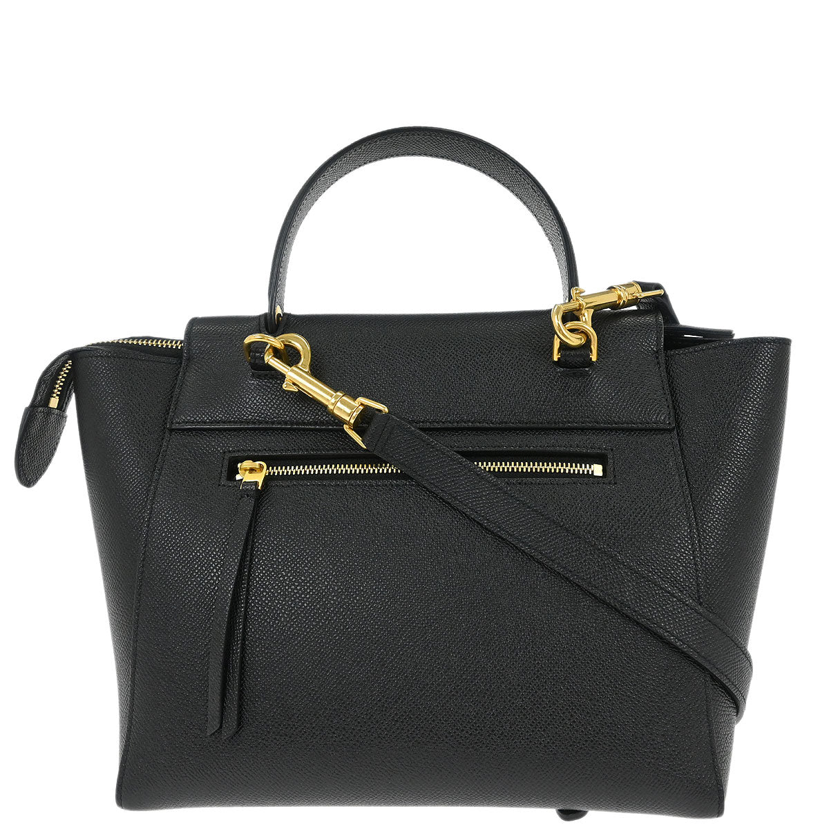 Celine Black Belt Bag 2way Shoulder Handbag