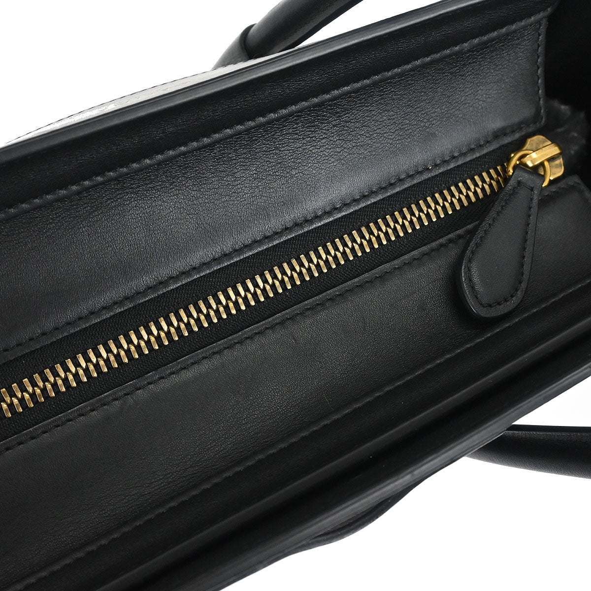 Celine Black Leather Micro Luggage Tote Bag