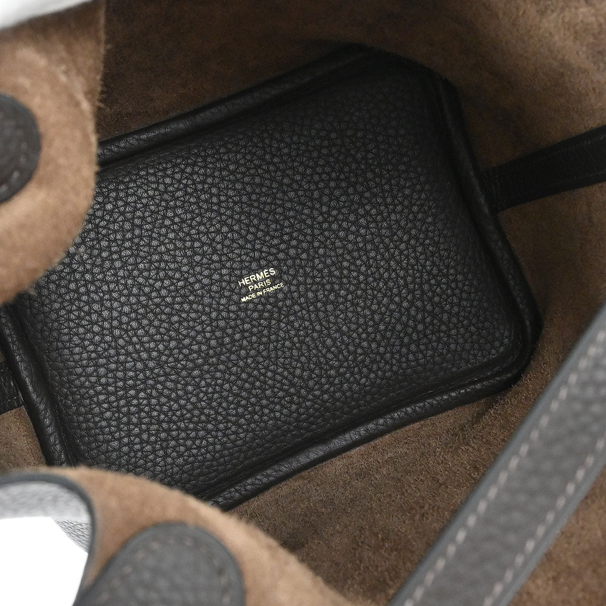 Hermes Chocolat Taurillon Clemence Picotin Lock 18 PM Handbag