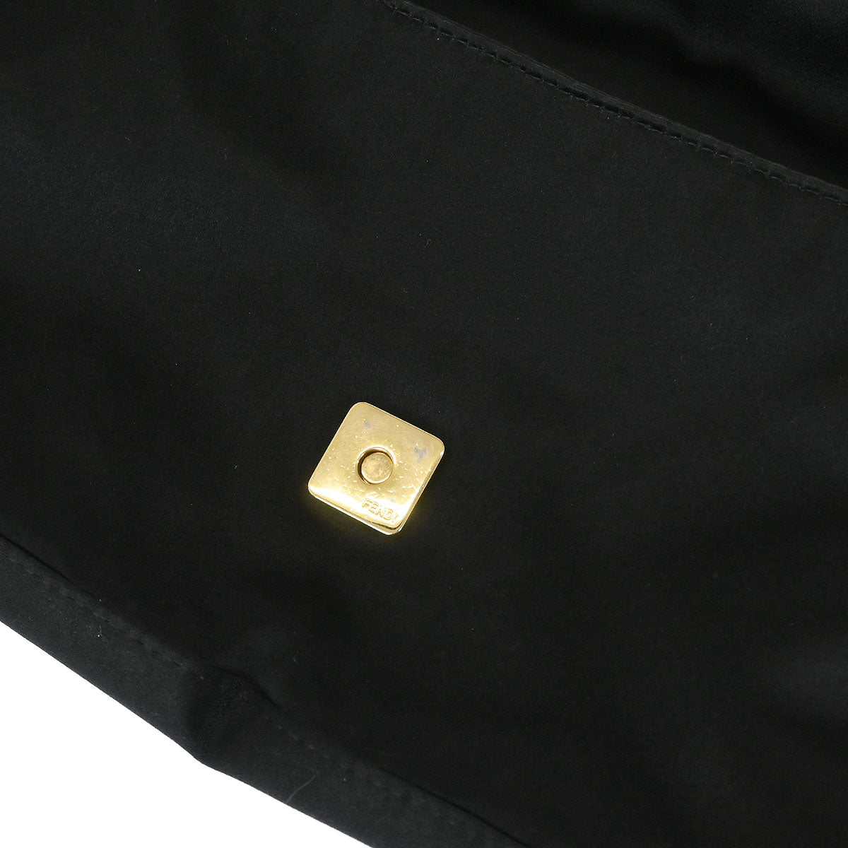 Fendi * Black Satin Crocodile Baguette Handbag