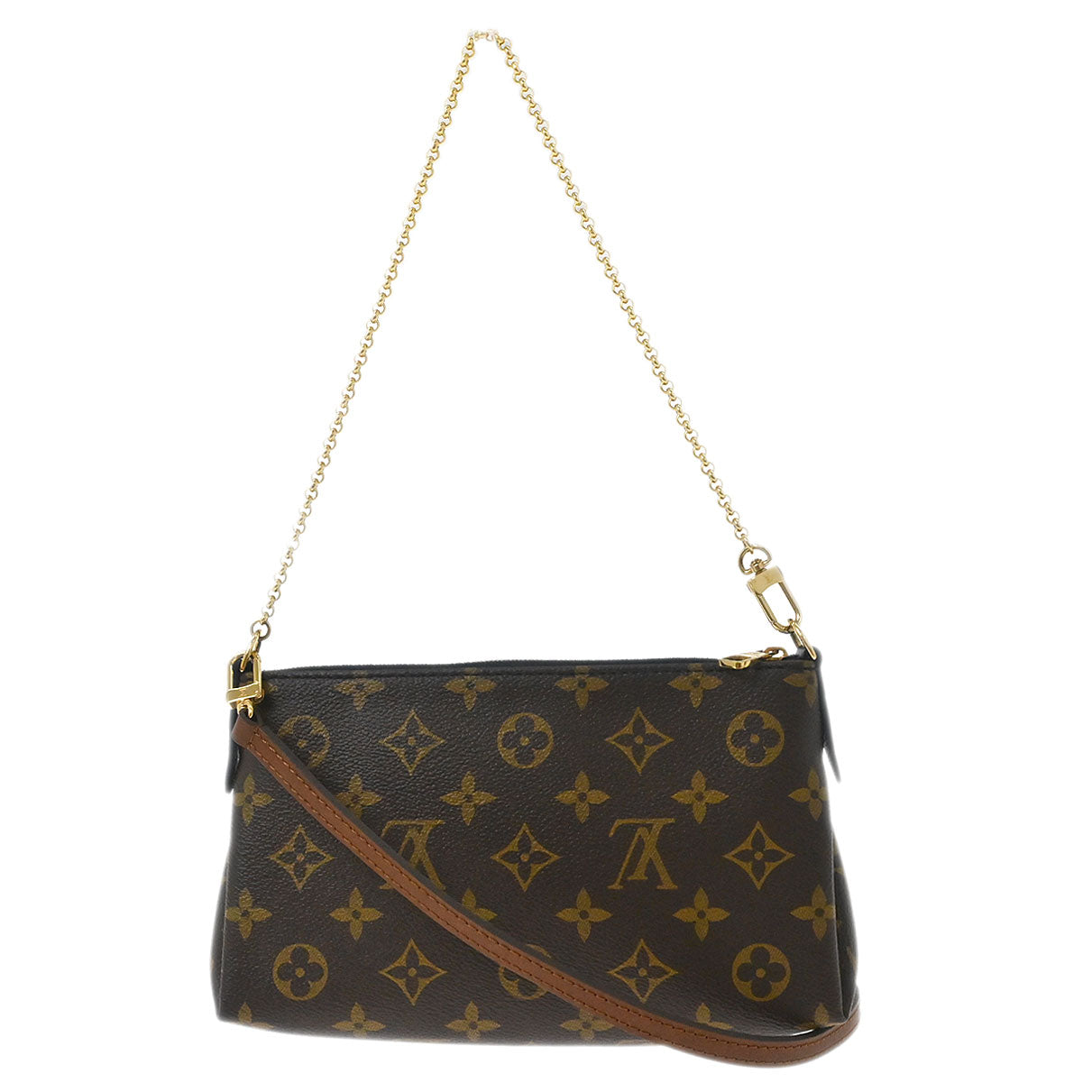 Louis Vuitton Black Monogram Pallas Clutch 2way Handbag M41639