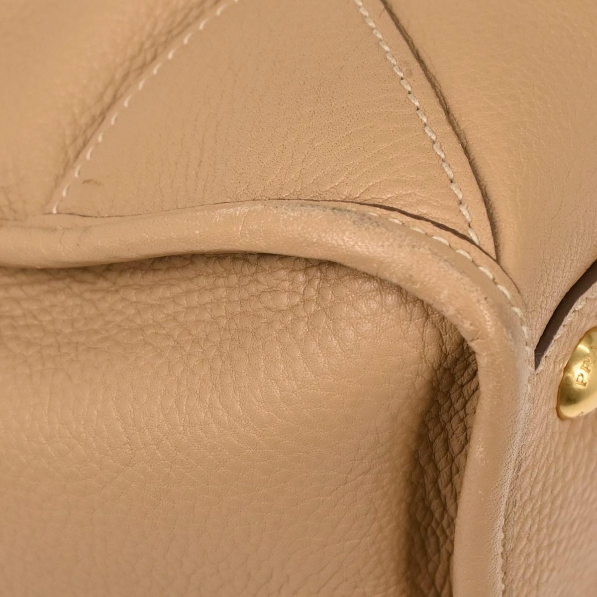 Prada Beige Leather 2way Handbag