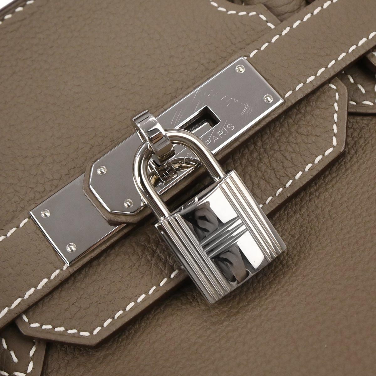 Hermes Etoupe Gray Togo Birkin 30 Handbag