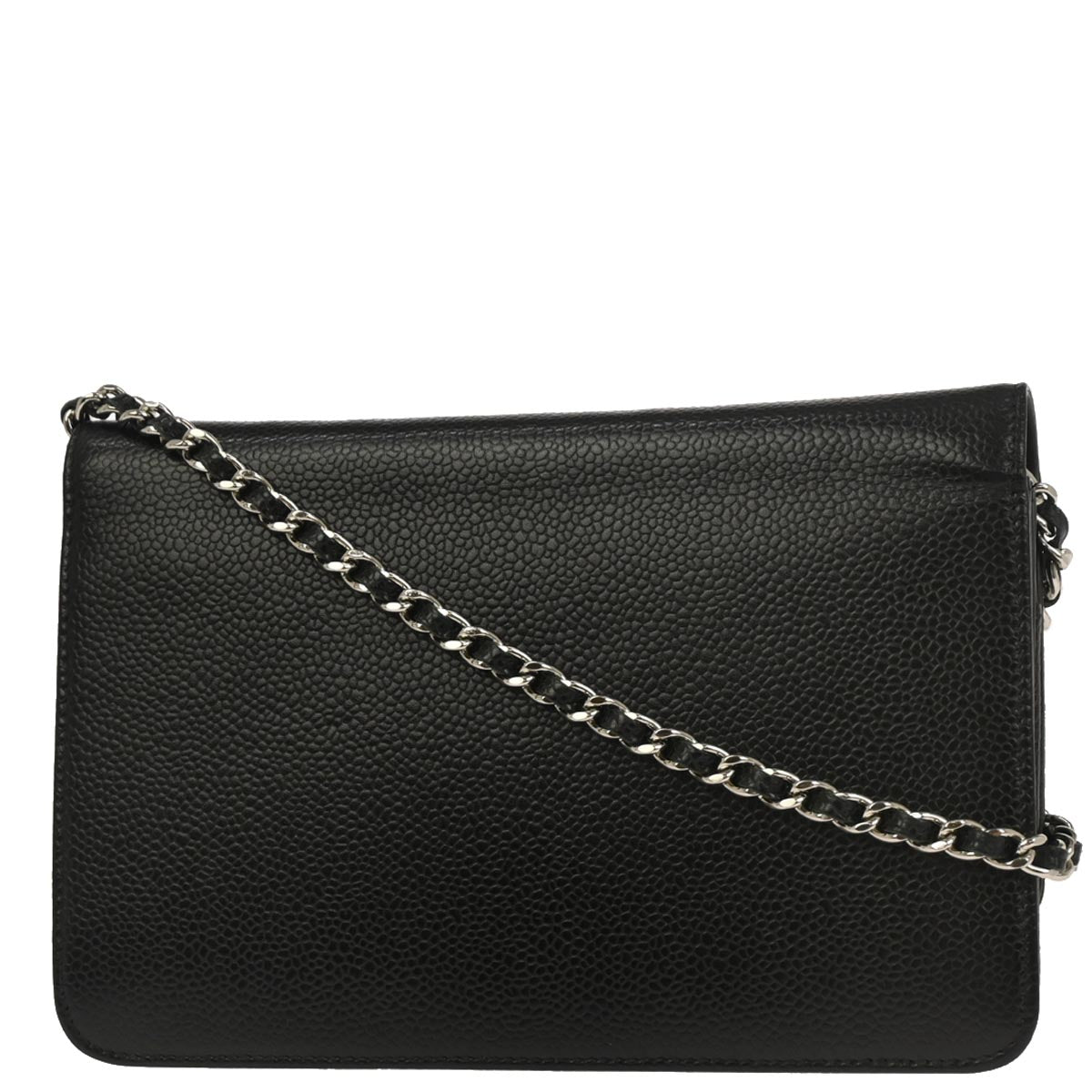 Chanel Black Caviar Skin Timeless WOC Wallet on Chain Bag