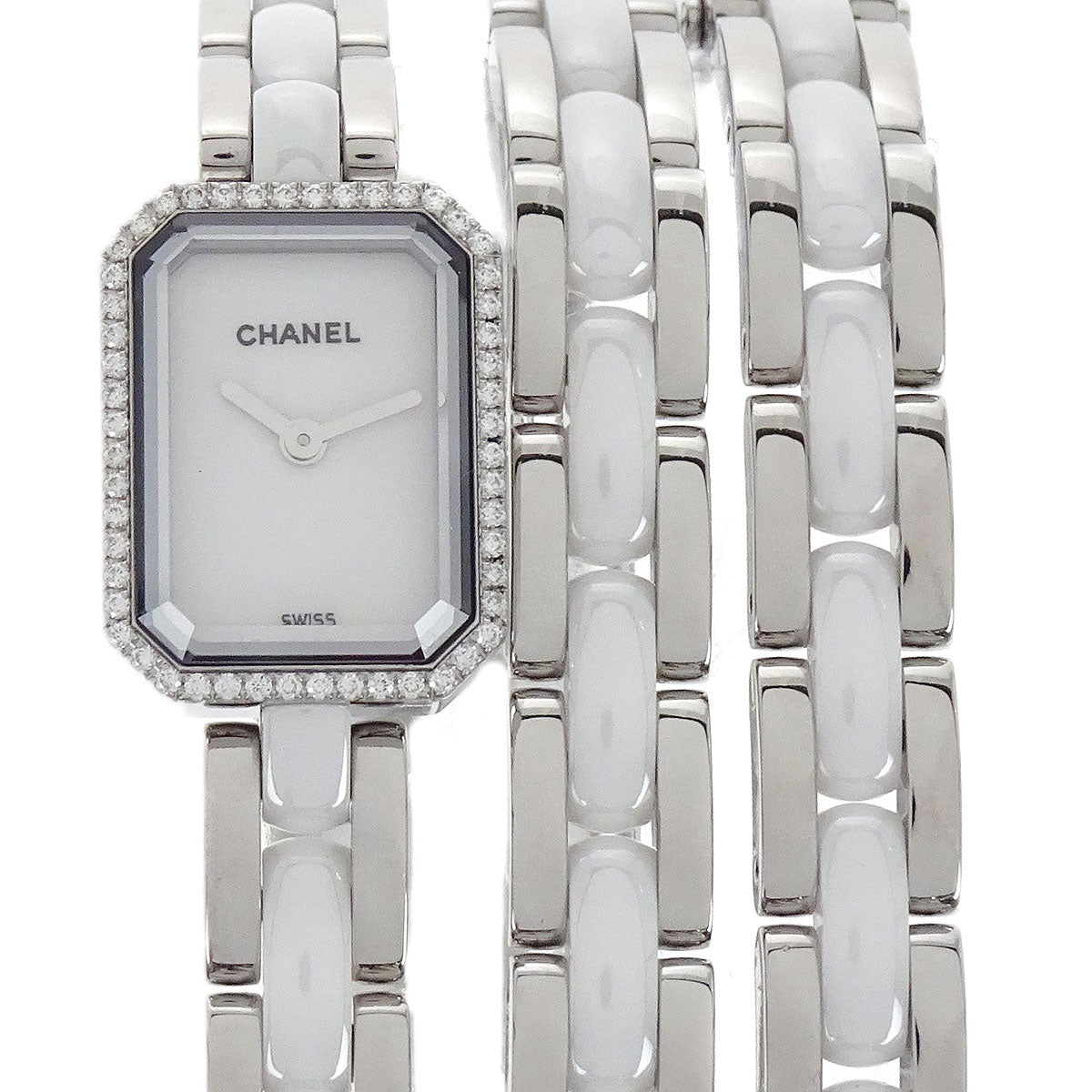Chanel Triple Bracelet Premiere H3059 Quartz Watch Ceramic