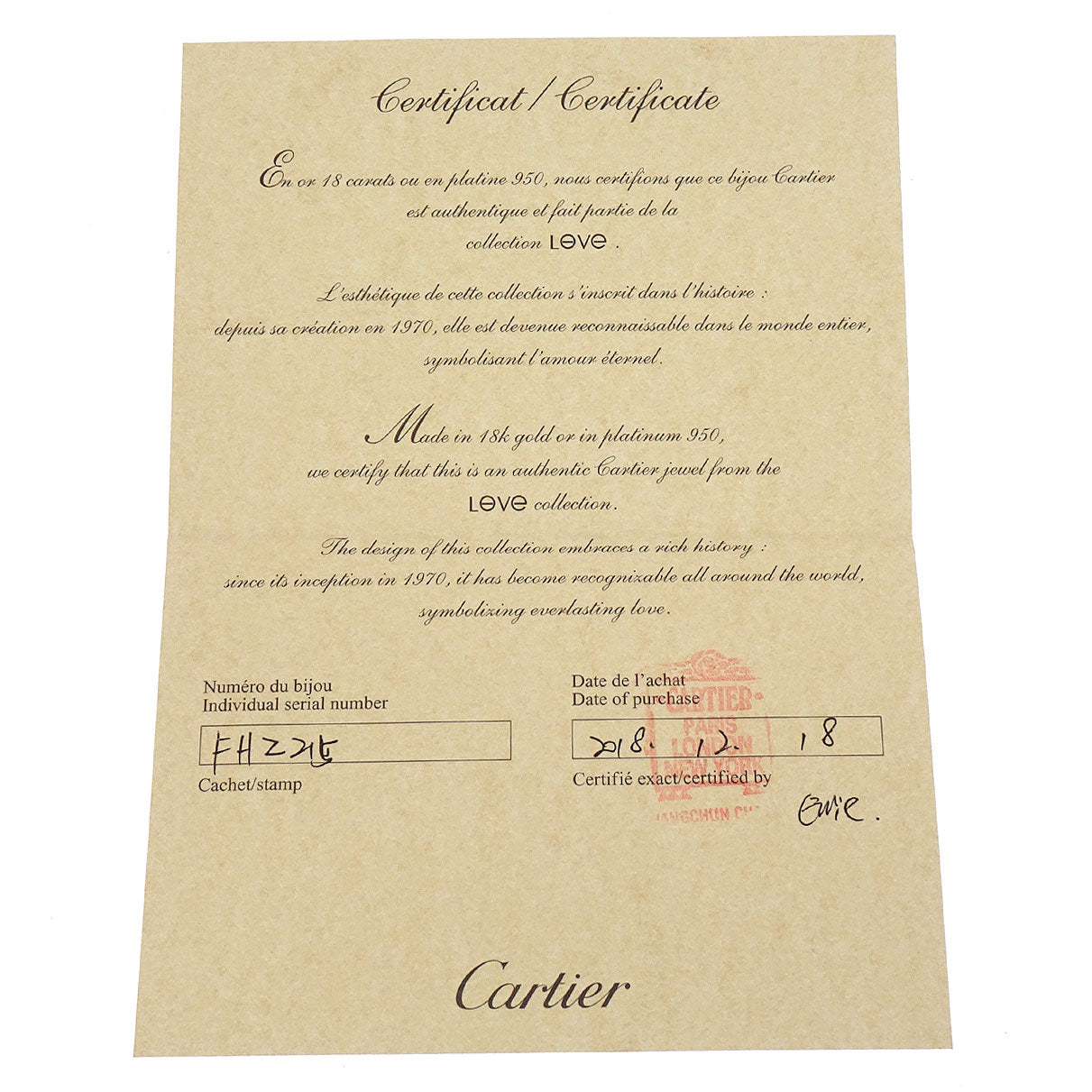 Cartier Mini Love Ring Au750 Diamond #51 Jewelry