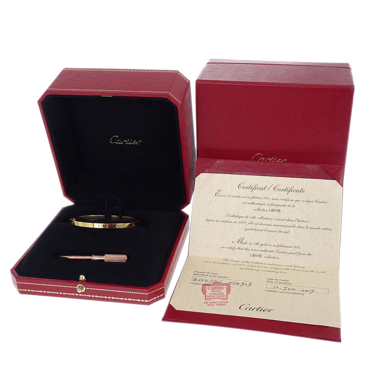 Cartier Love Bracelet Bangle Small Au750 #16 Jewelry