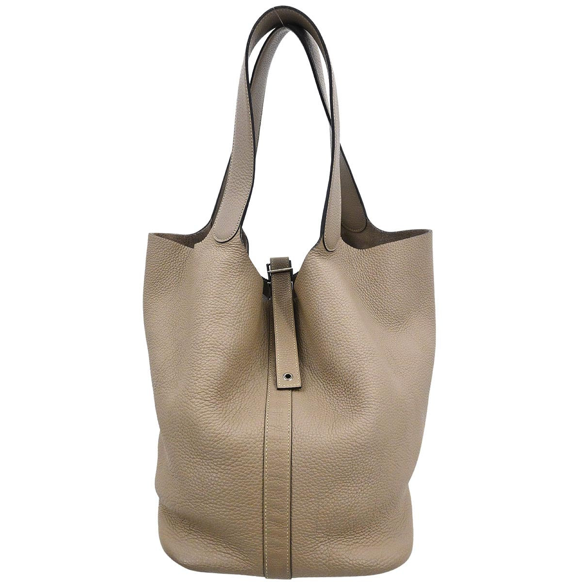 Hermes Tourterelle Gray Taurillon Clemence Picotin Lock TGM