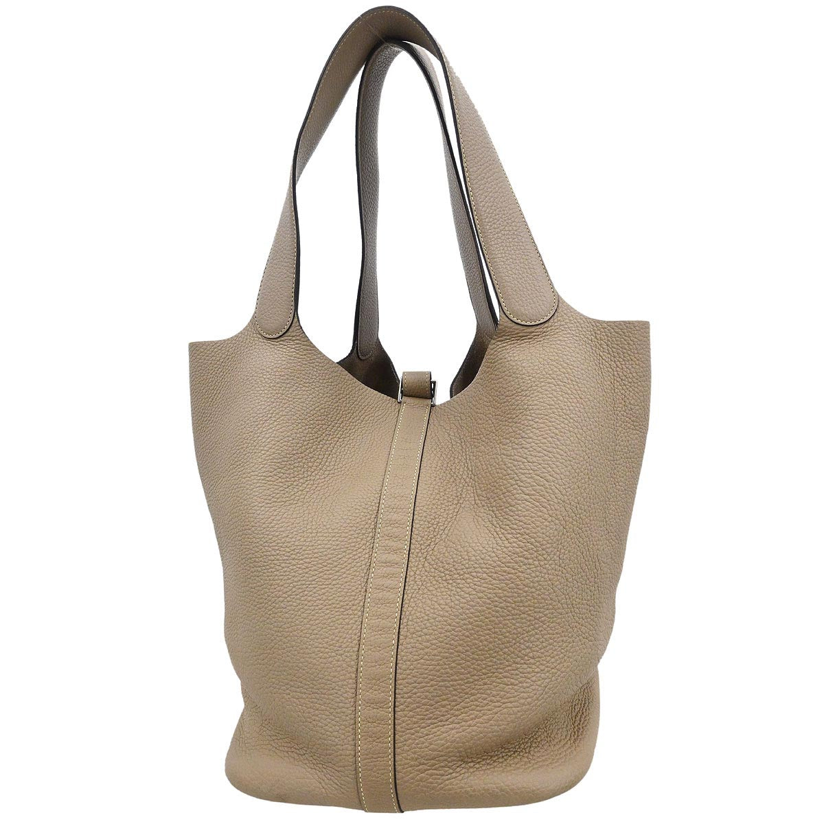 Hermes Tourterelle Gray Taurillon Clemence Picotin Lock TGM