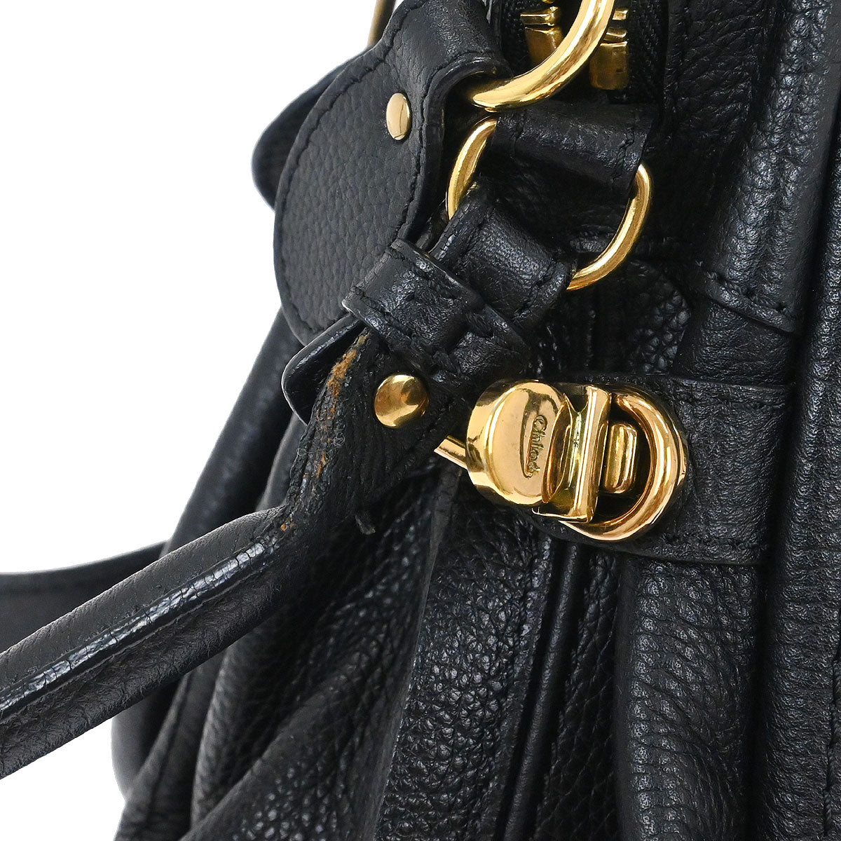 Chloe Black Paraty 2way Shoulder Handbag