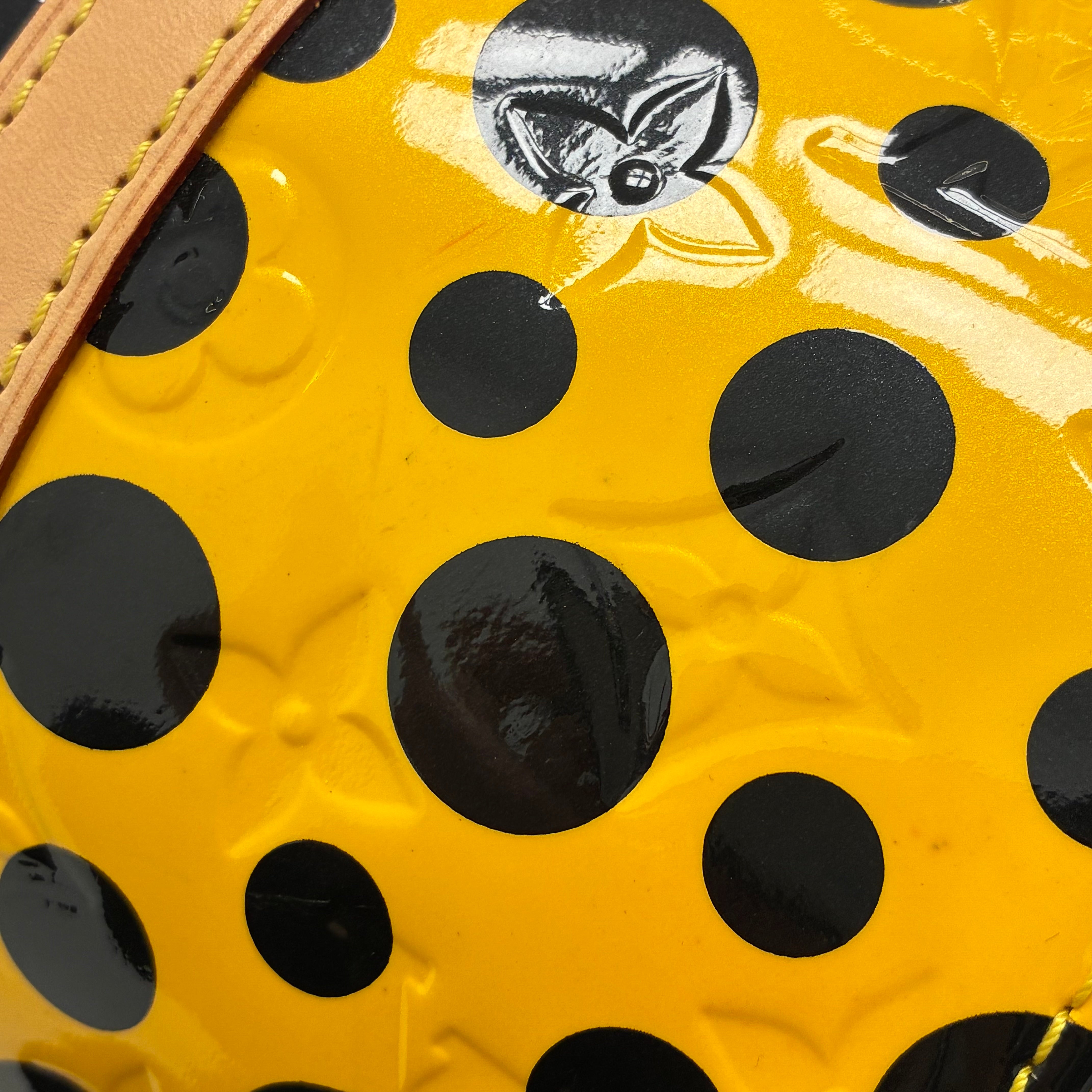 Louis Vuitton Yellow Vernis Dot Infinity Papillon Handbag M91424