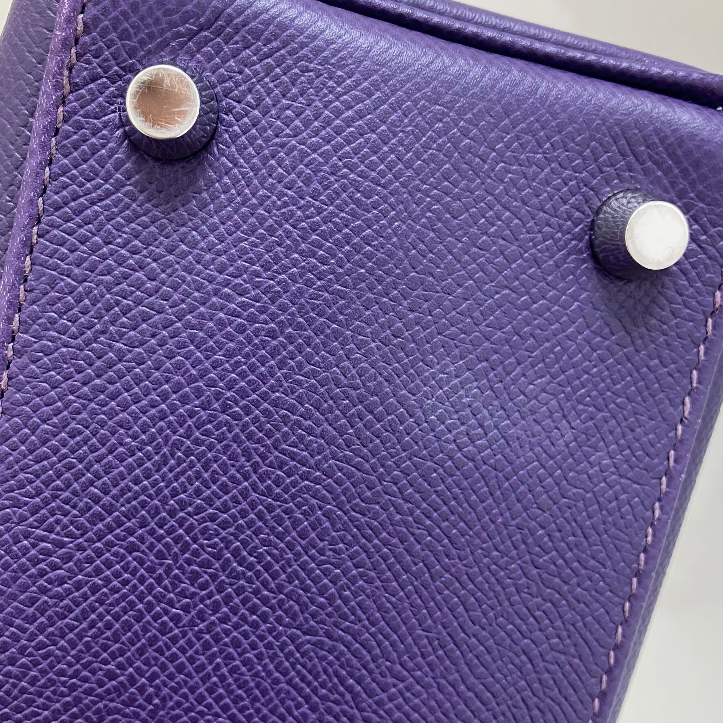 Hermes 2010 Violet Epsom Kelly 25 Retourne