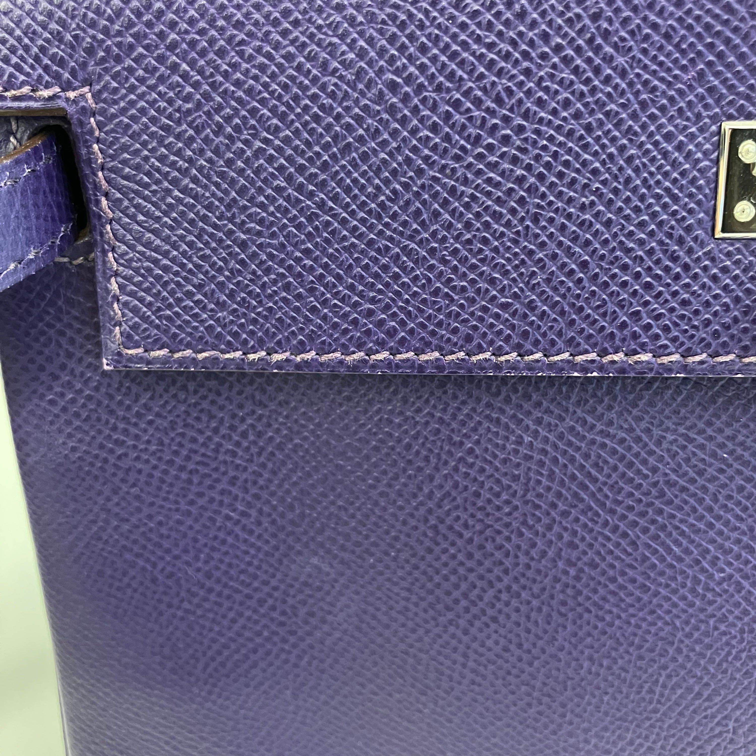 Hermes 2010 Violet Epsom Kelly 25 Retourne