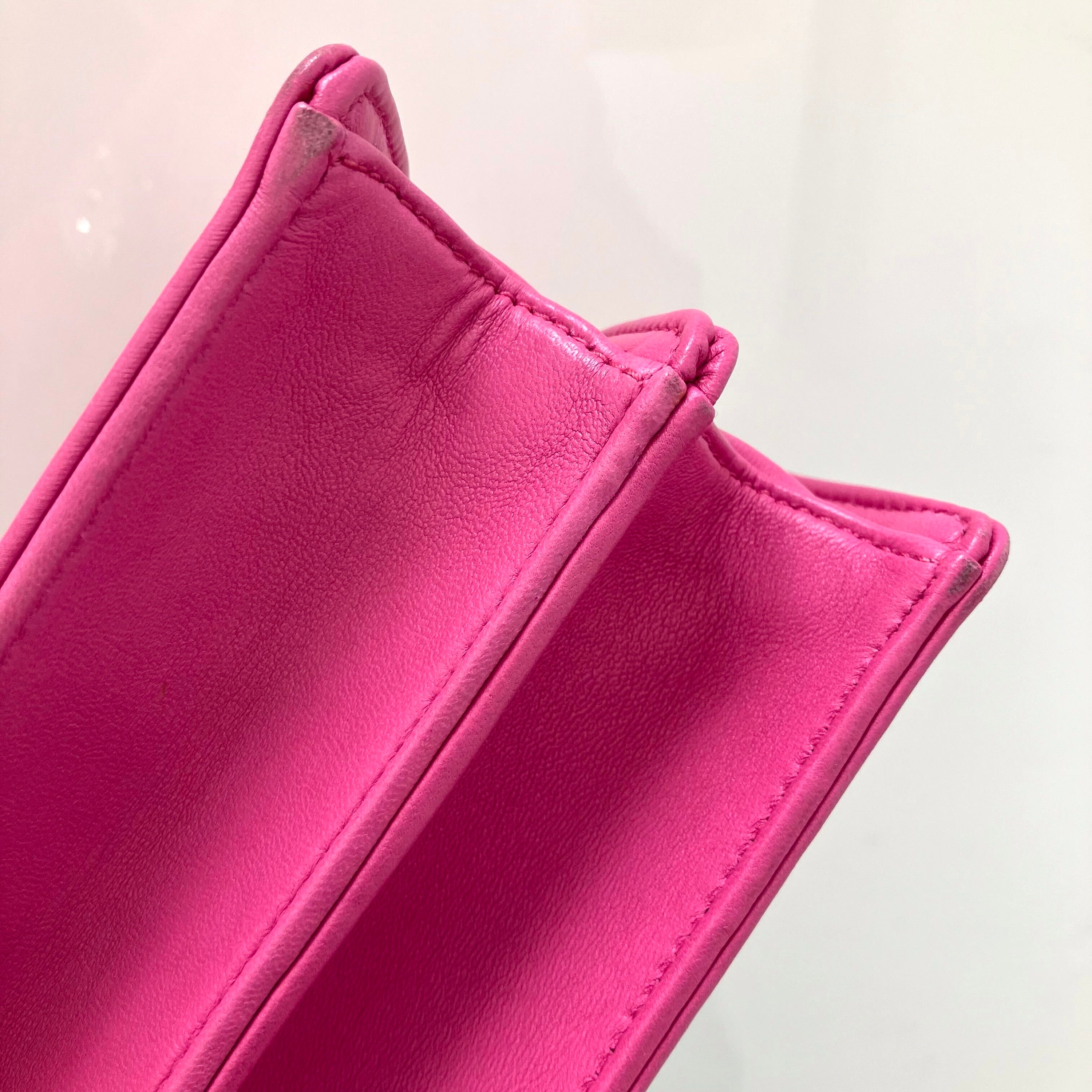 Miu Miu Pink Lambskin Matelasse Shoulder Bag