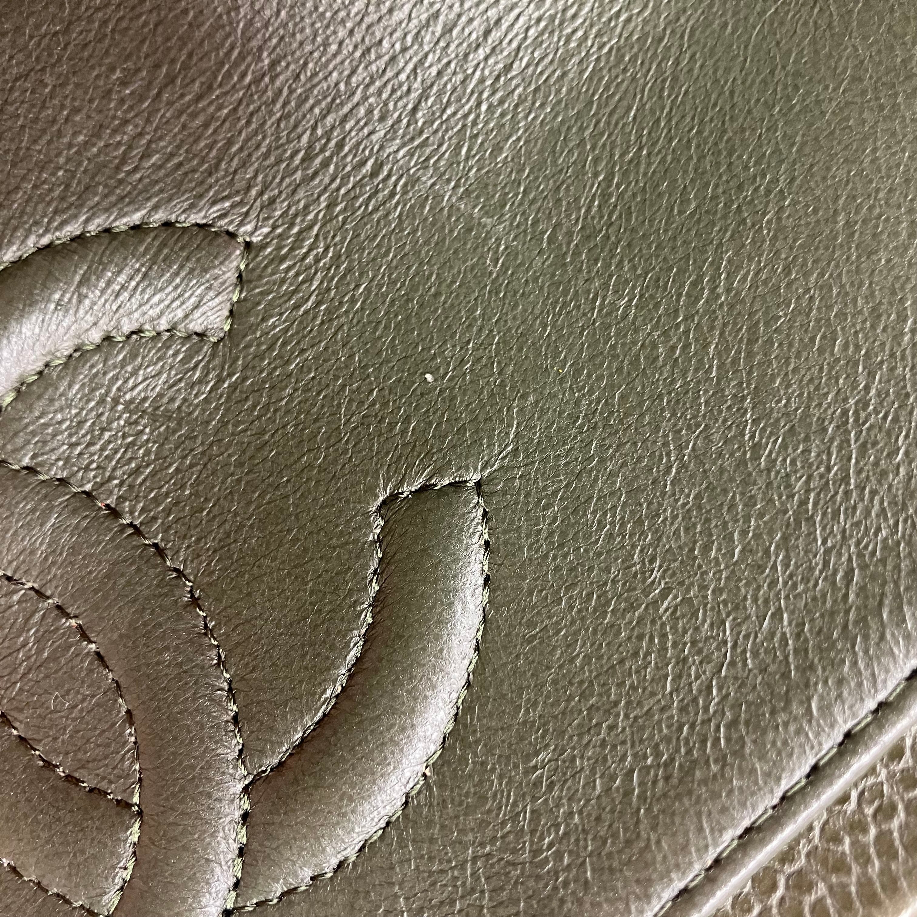 Chanel 2010-2011 Green Caviar Medium Classic Double Flap Shoulder Bag