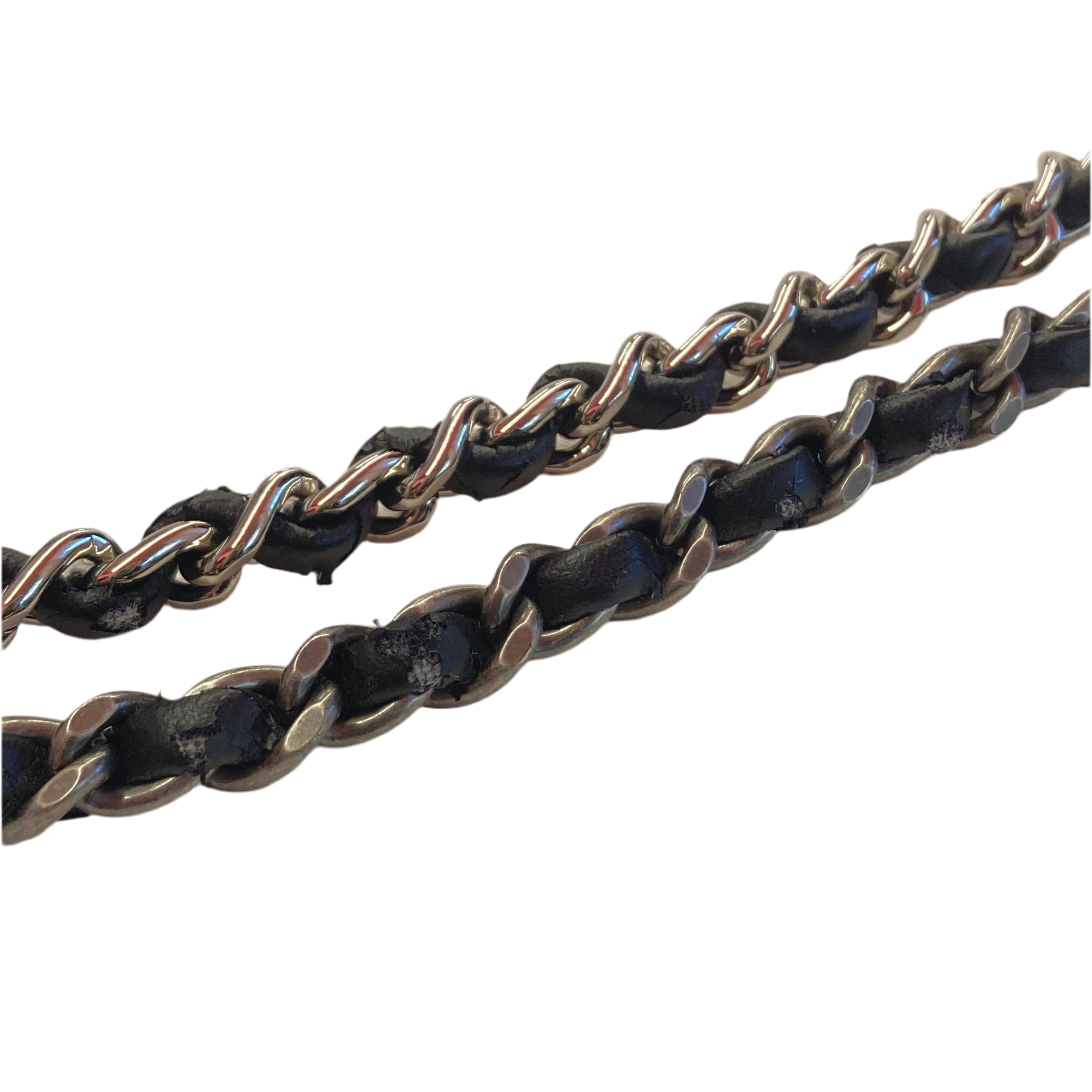 Chanel 2019 Beige Black Calfskin Medium Gabrielle Shoulder Bag