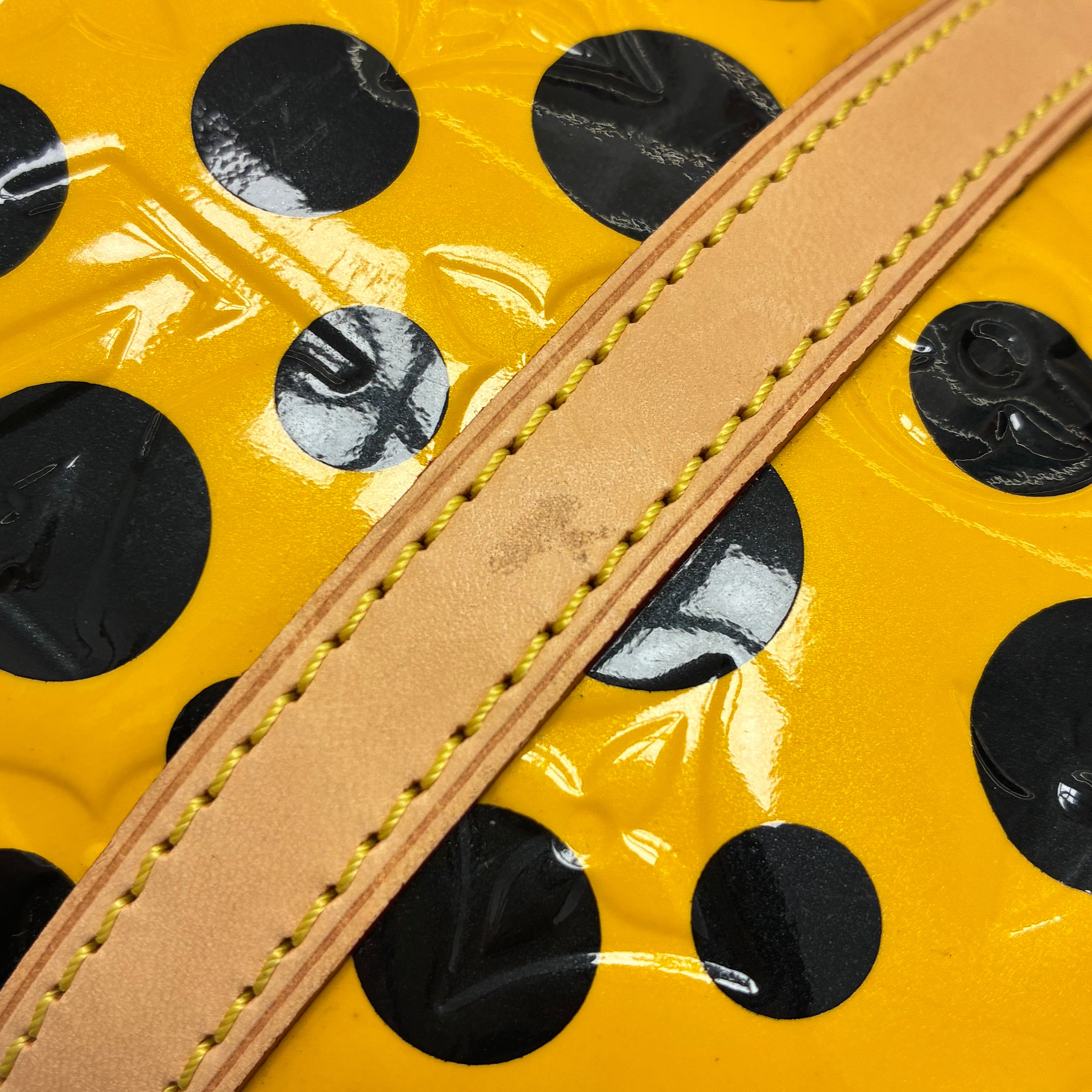 Louis Vuitton Yellow Vernis Dot Infinity Papillon Handbag M91424