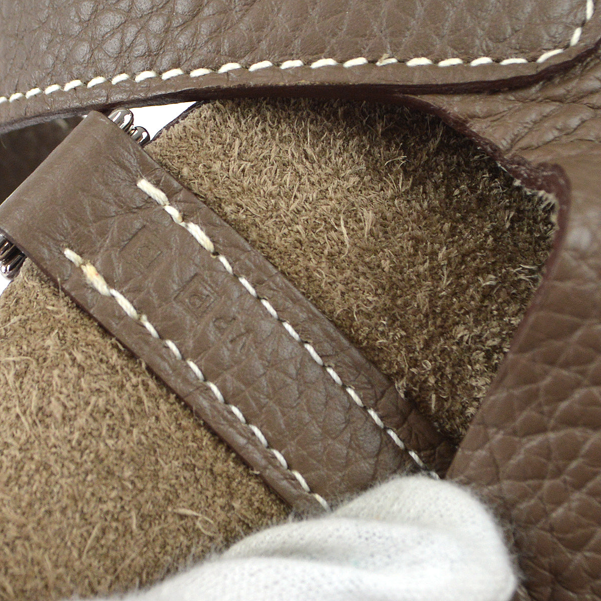 Hermes 2012 Picotin Lock PM Handbag Purse Etoupe Gray Taurillon Clemence