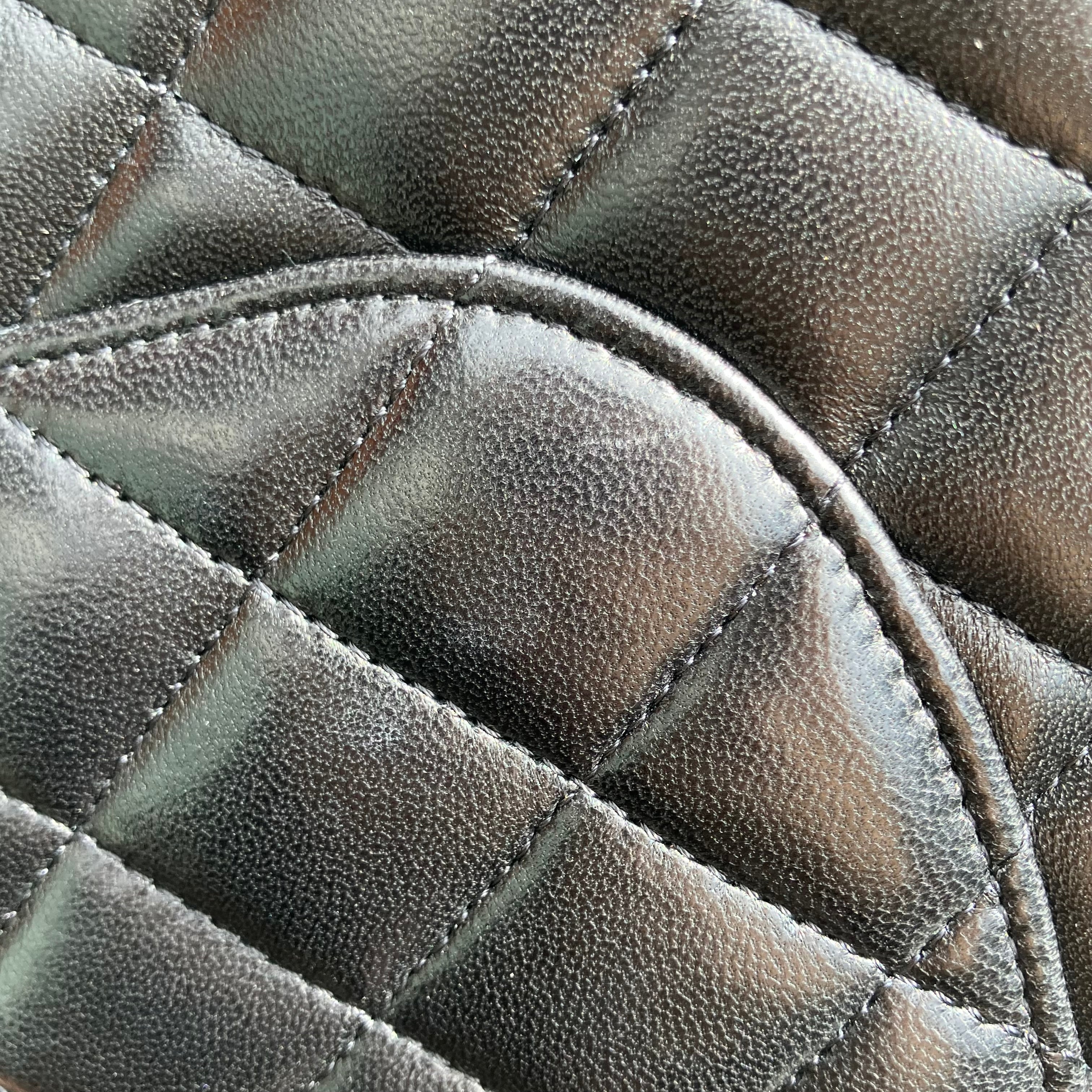 Chanel Black Lambskin Small Classic Double Flap Shoulder Bag