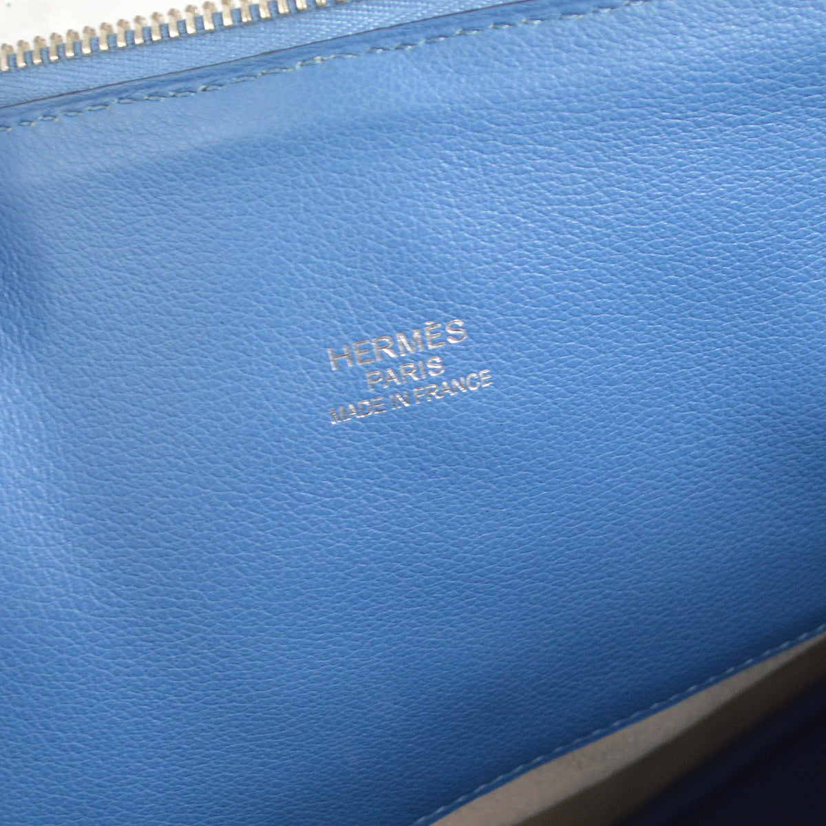 Hermes 2018 Bolide 1923 45 Baseball Handbag Blue Evercolor