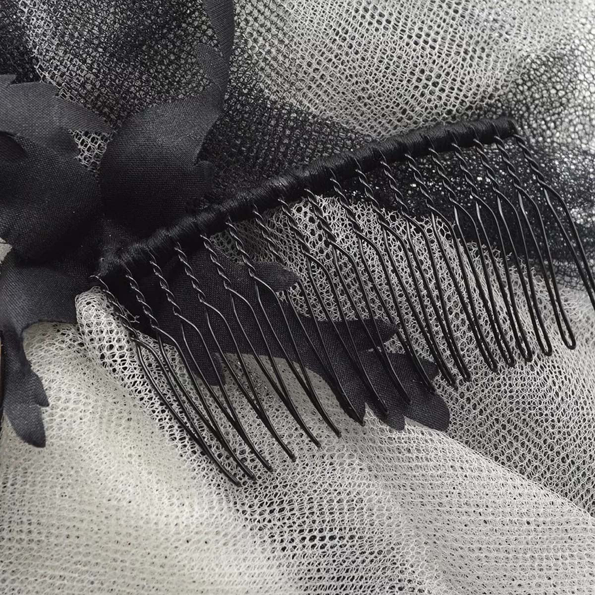 Chanel 2017 Hair Comb Black Canvas 17Ag