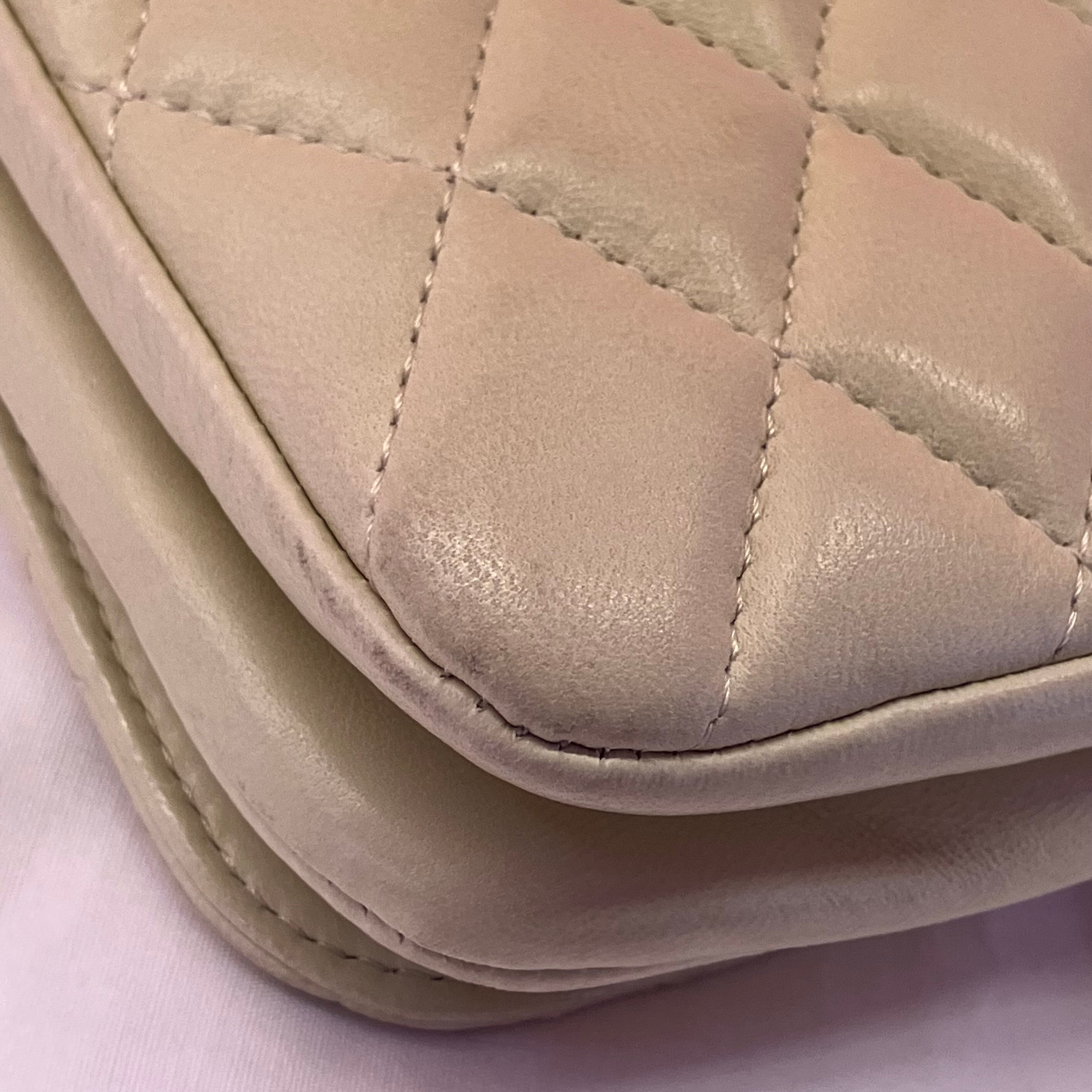 Chanel 2010-2011 Lime Green Lambskin Butterfly Shoulder Bag