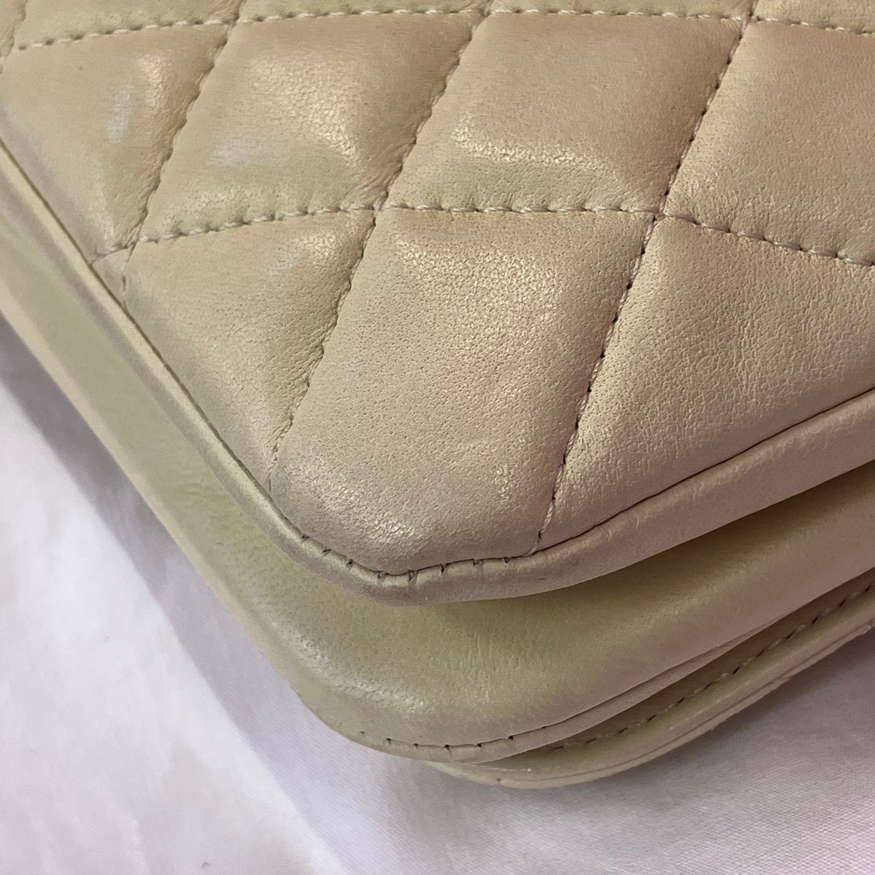 Chanel 2010-2011 Lime Green Lambskin Butterfly Shoulder Bag