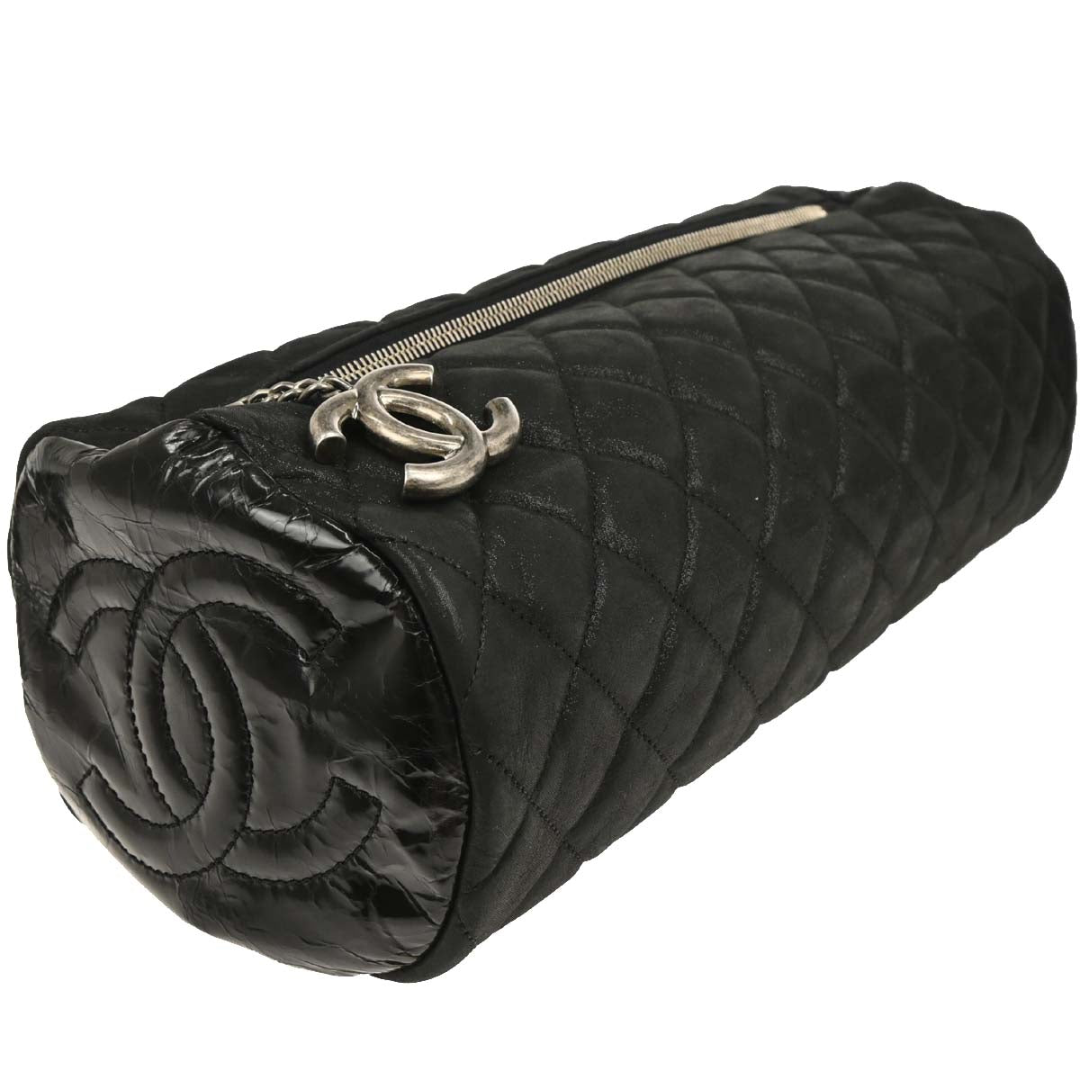 Chanel 2010-2011* Gray Iridescent Calfskin Fantasy Fur Backpack