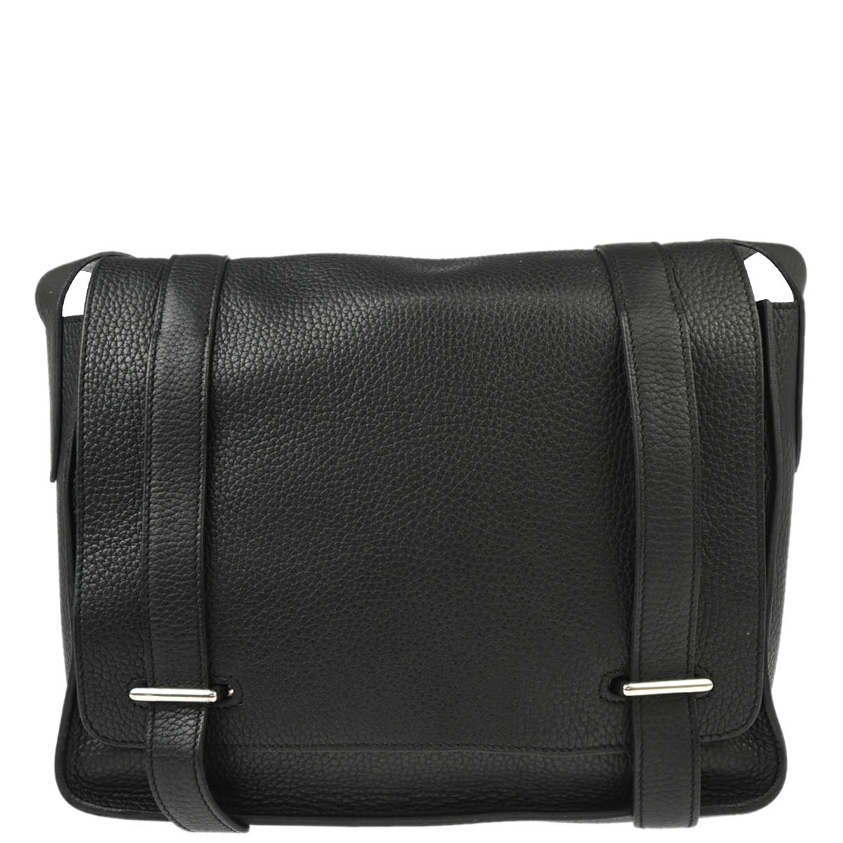 Hermes 2016 Black Taurillon Clemence Steve Caporal 27 Shoulder Bag