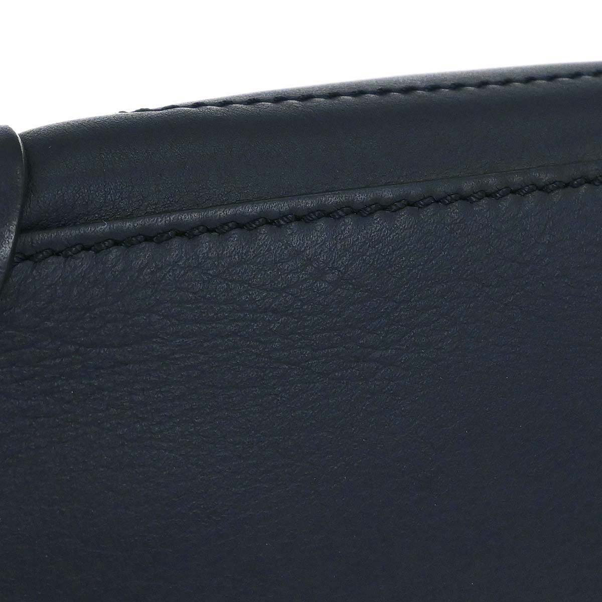 Celine Navy Leather Nano Luggage 2way Shoulder Tote Bag
