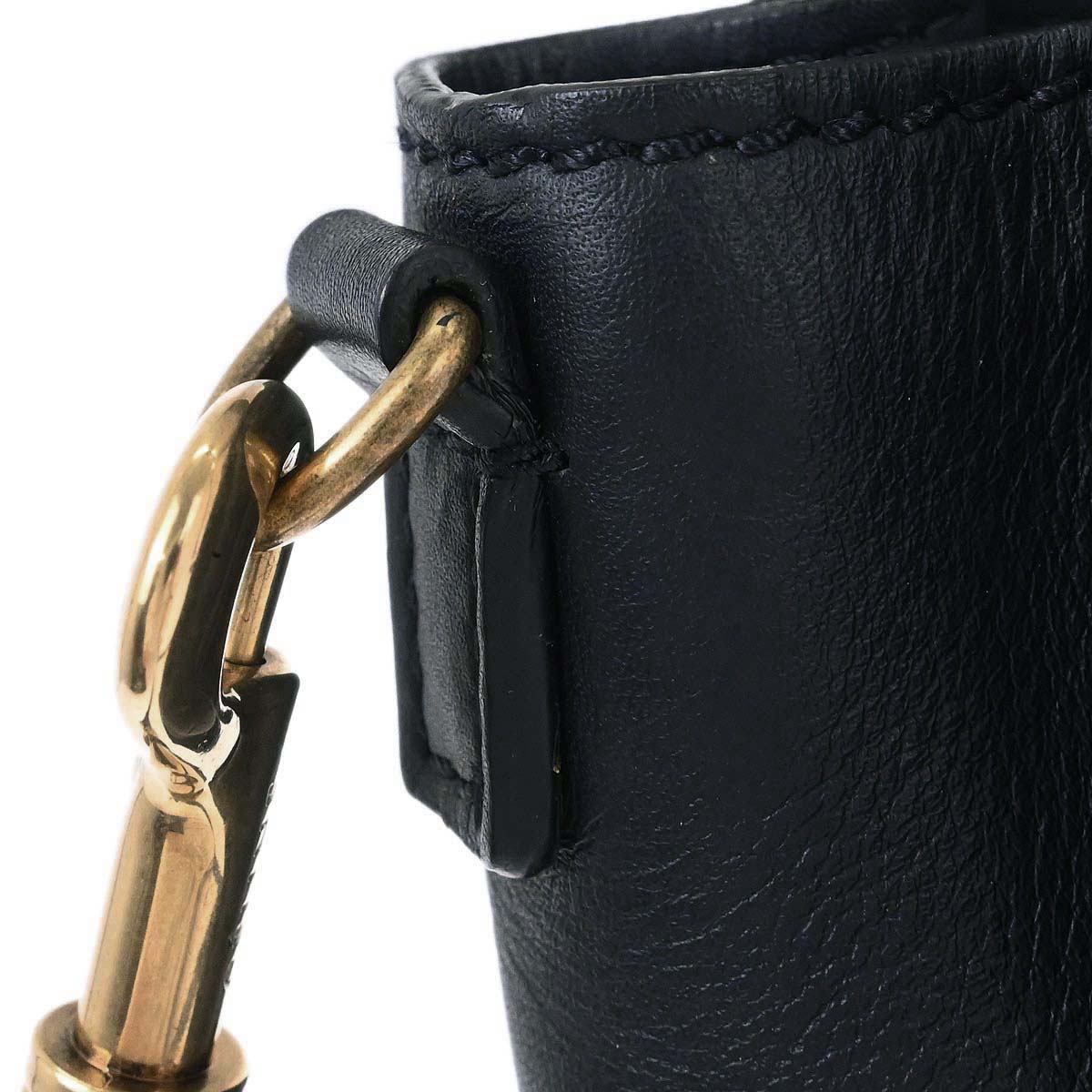 Celine Navy Leather Nano Luggage 2way Shoulder Tote Bag