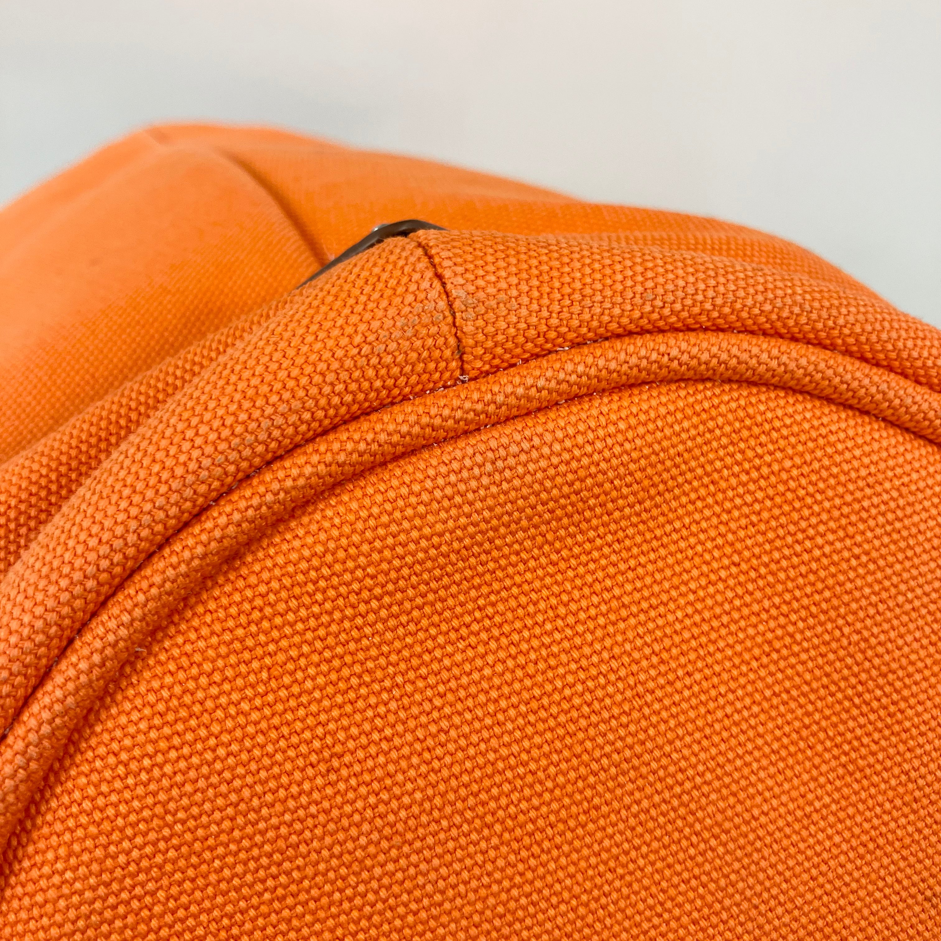 Prada Orange Canvas Canapa 2way Shoulder Tote Handbag