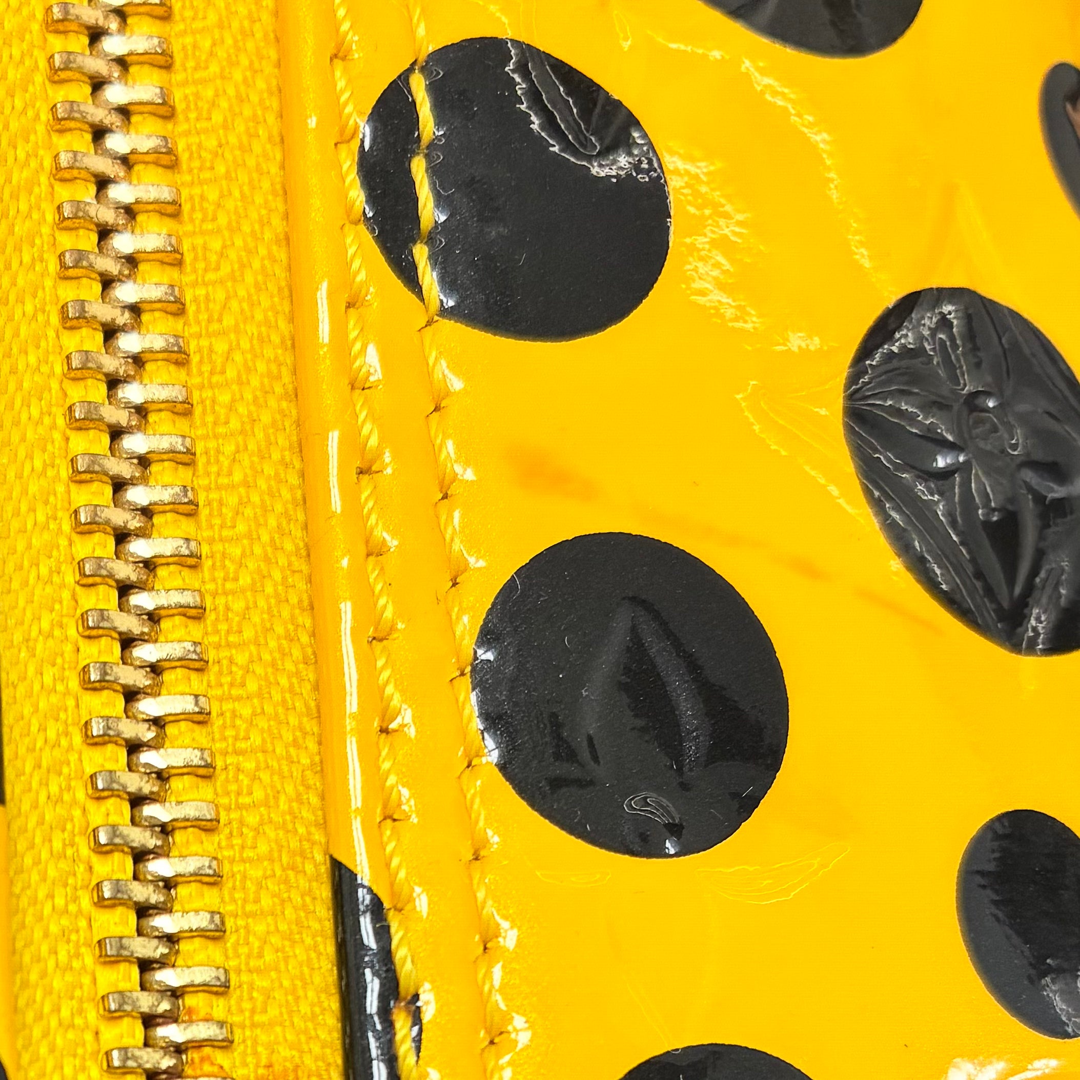Louis Vuitton 2012 Yellow Vernis Dot Infinity Papillon Handbag M91424