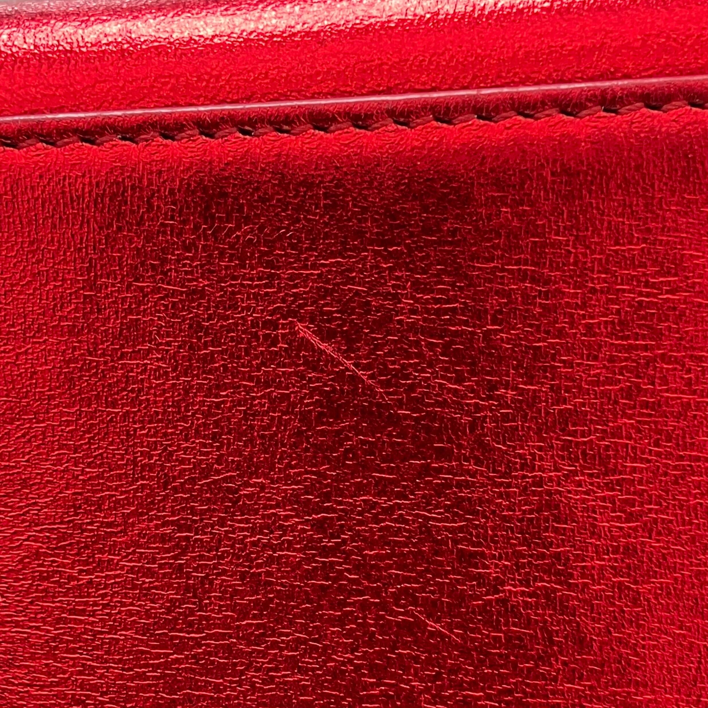 Saint Laurent Metallic Red Sac de Jour 2way Shoulder Handbag