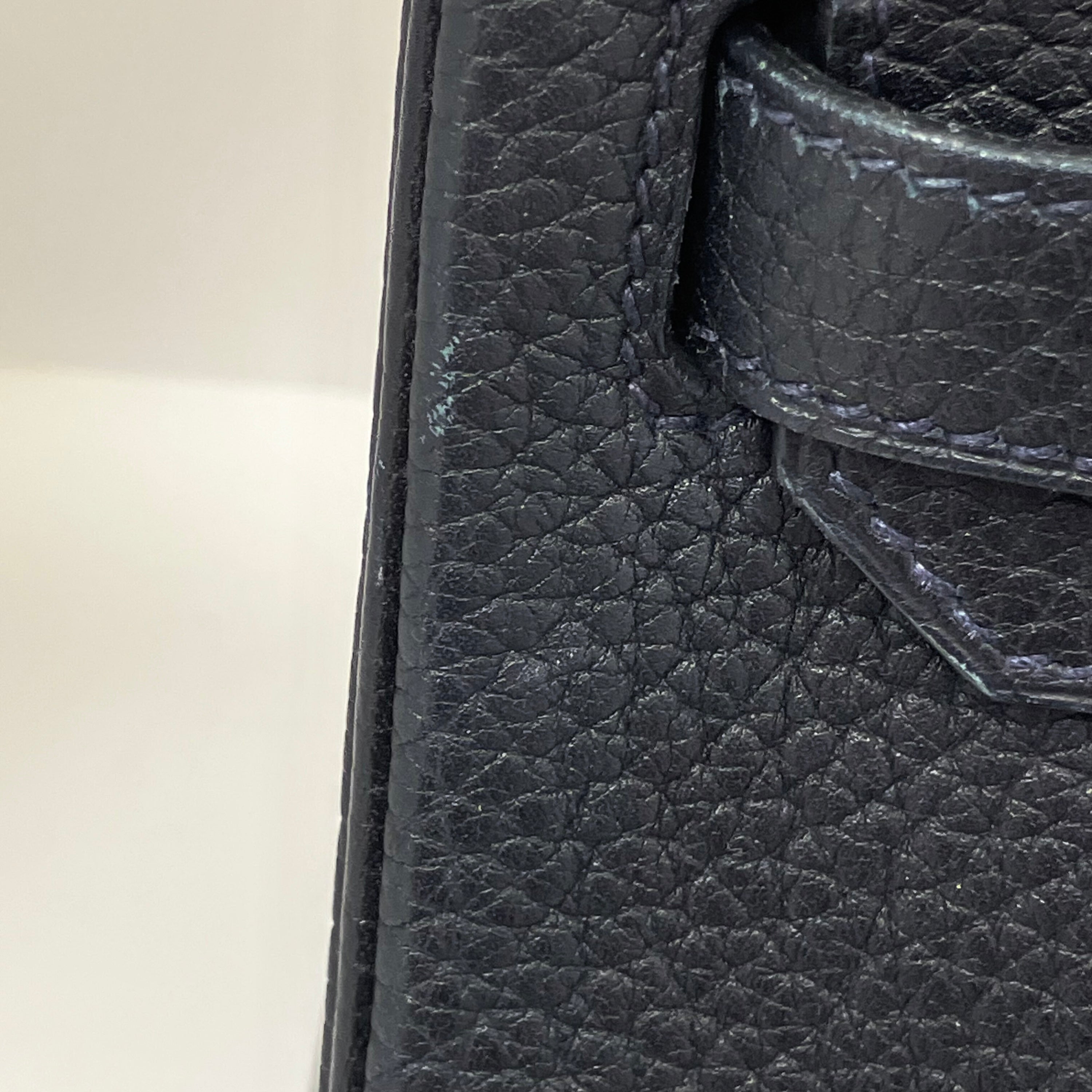 Hermes Blue Indigo Fjord Birkin 30 Handbag