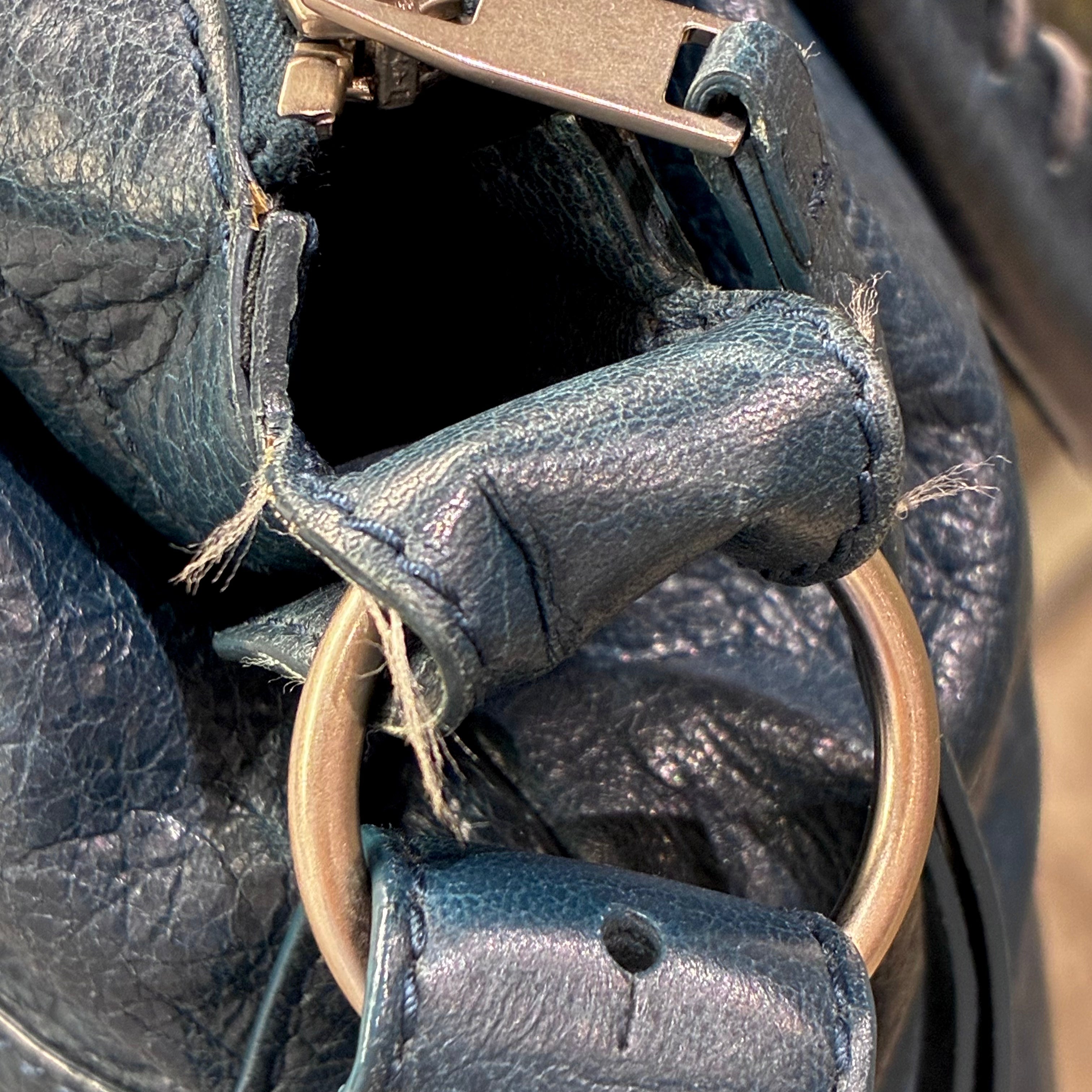 Balenciaga Dark Green Classic Square Handbag