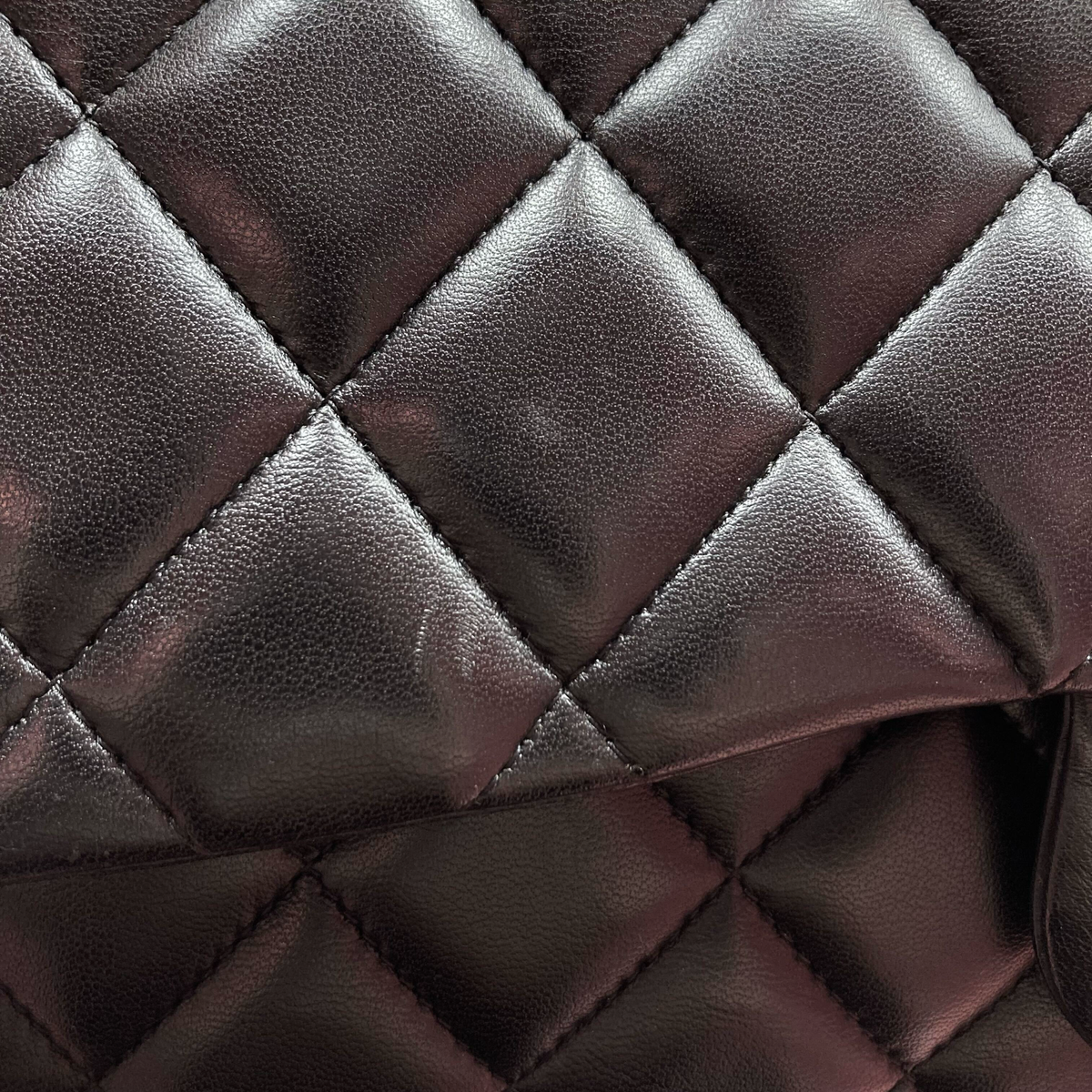 Chanel 2015-2016 Black Lambskin Jumbo Classic Double Flap Shoulder Bag