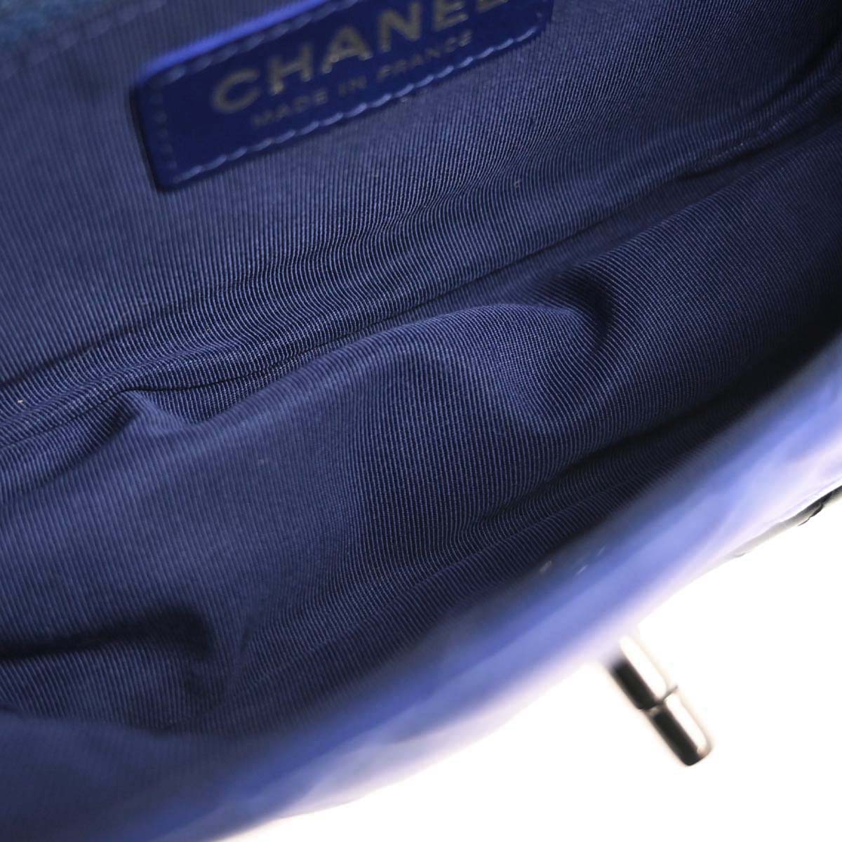 Chanel Blue Lambskin Hula Hoop Small Handbag