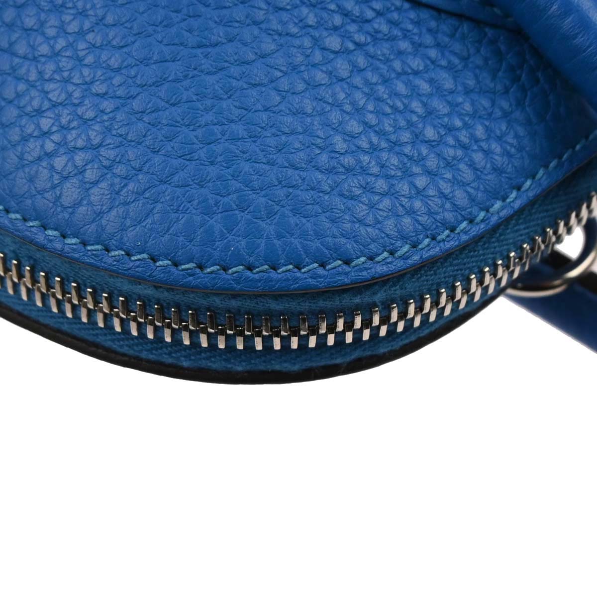 Hermes Blue Hydra Taurillon Clemence Bolide 31 2way Shoulder Handbag