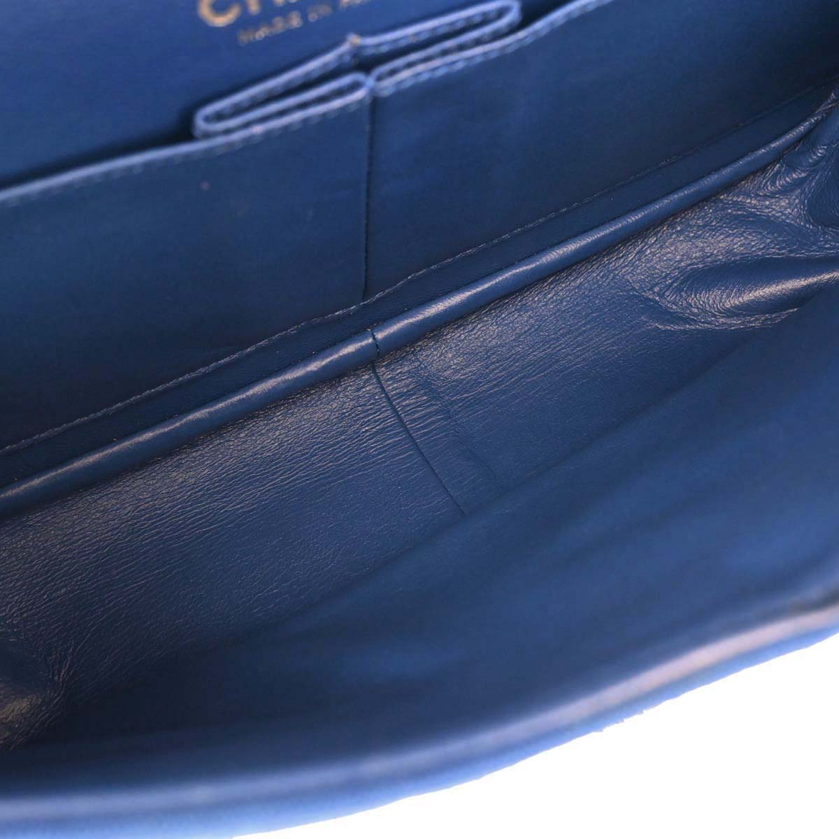 Chanel 2012-2013 Blue Cotton 2.55 Classic Flap Shoulder Bag