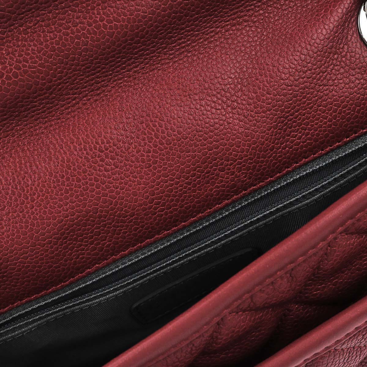 Chanel 2012-2013 Red Caviar Skin French Riviera Shoulder Bag