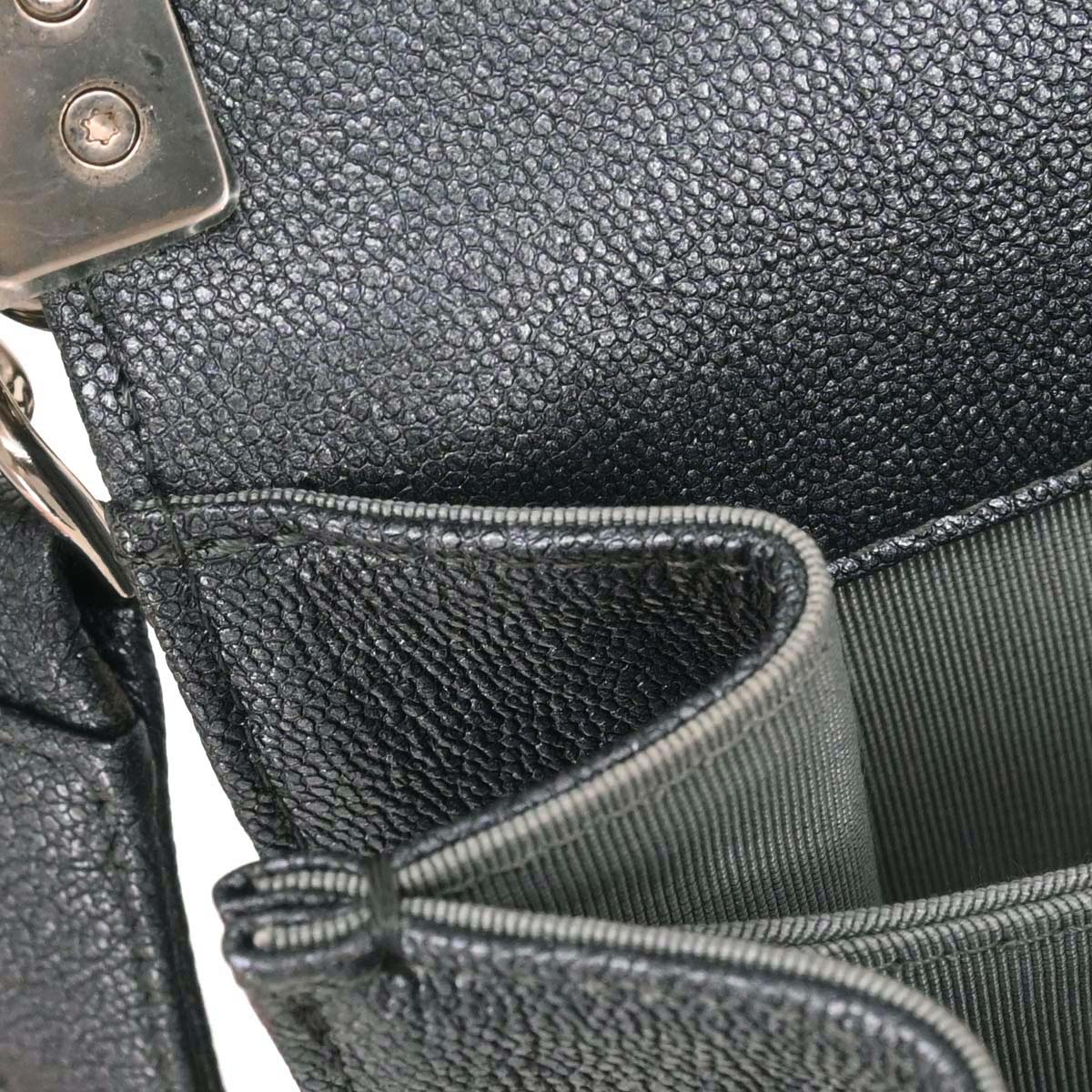 Boy Chanel 2019 Metallic Silver Caviar Skin North South Boy Flap Shoulder Bag