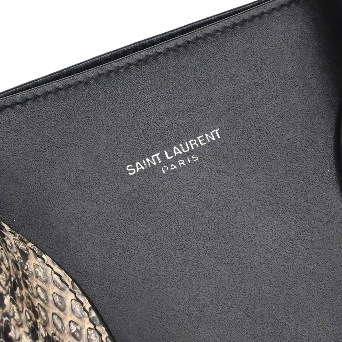Saint Laurent * Black Python Sac de Jour 2way Shoulder Handbag