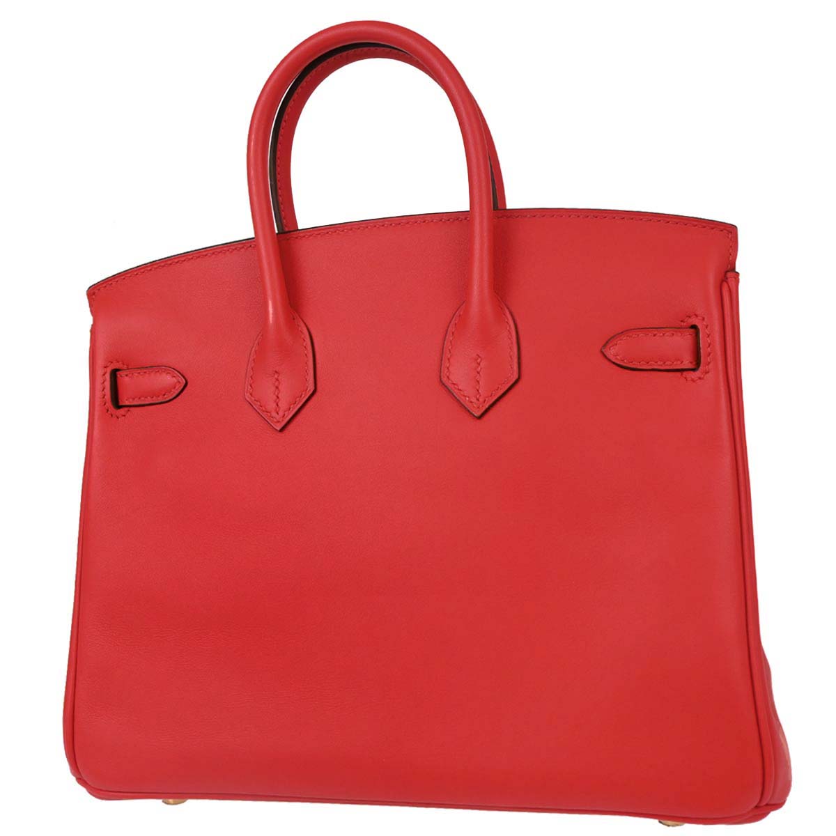 Hermes Rouge Vif Swift Birkin 25 Handbag