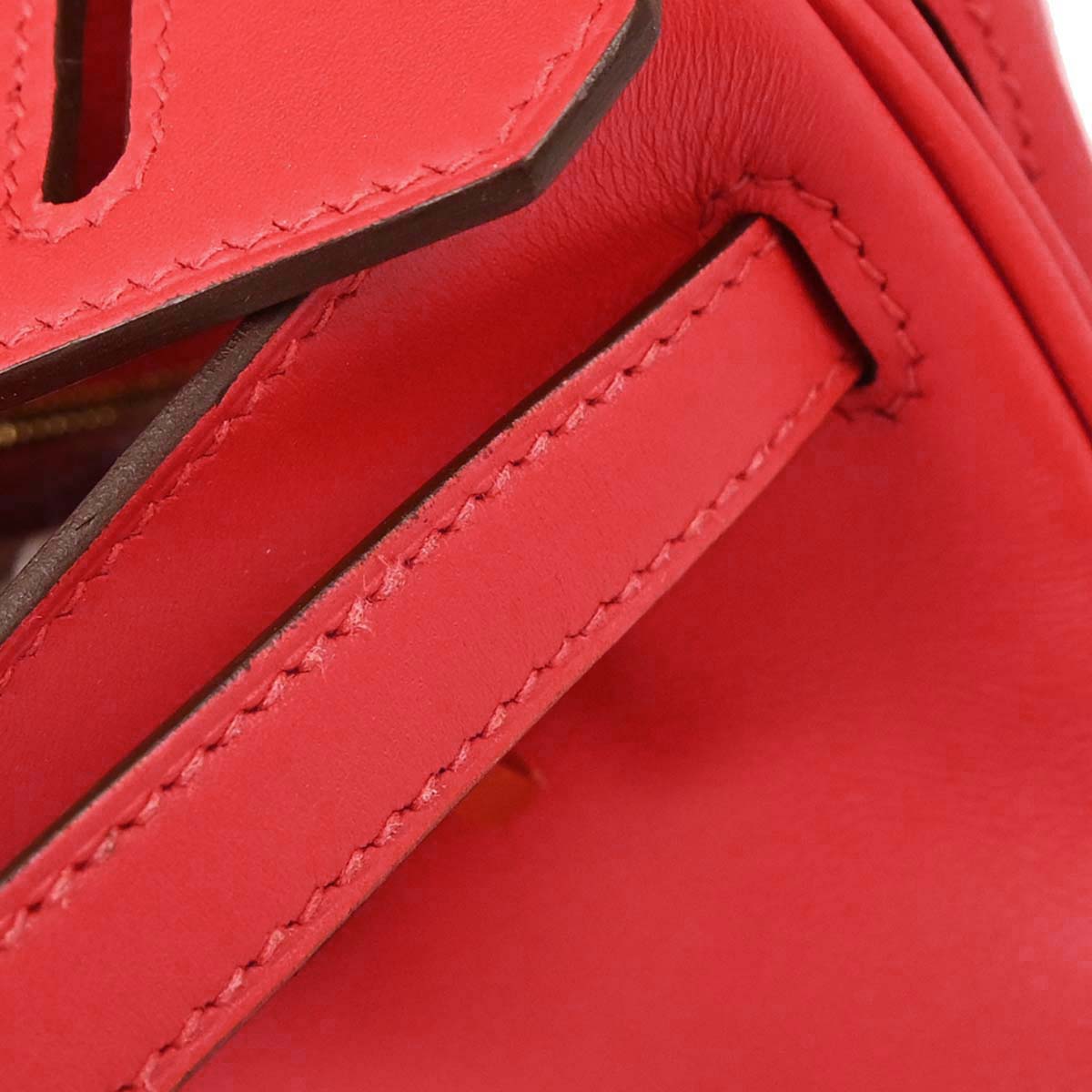 Hermes Rouge Vif Swift Birkin 25 Handbag