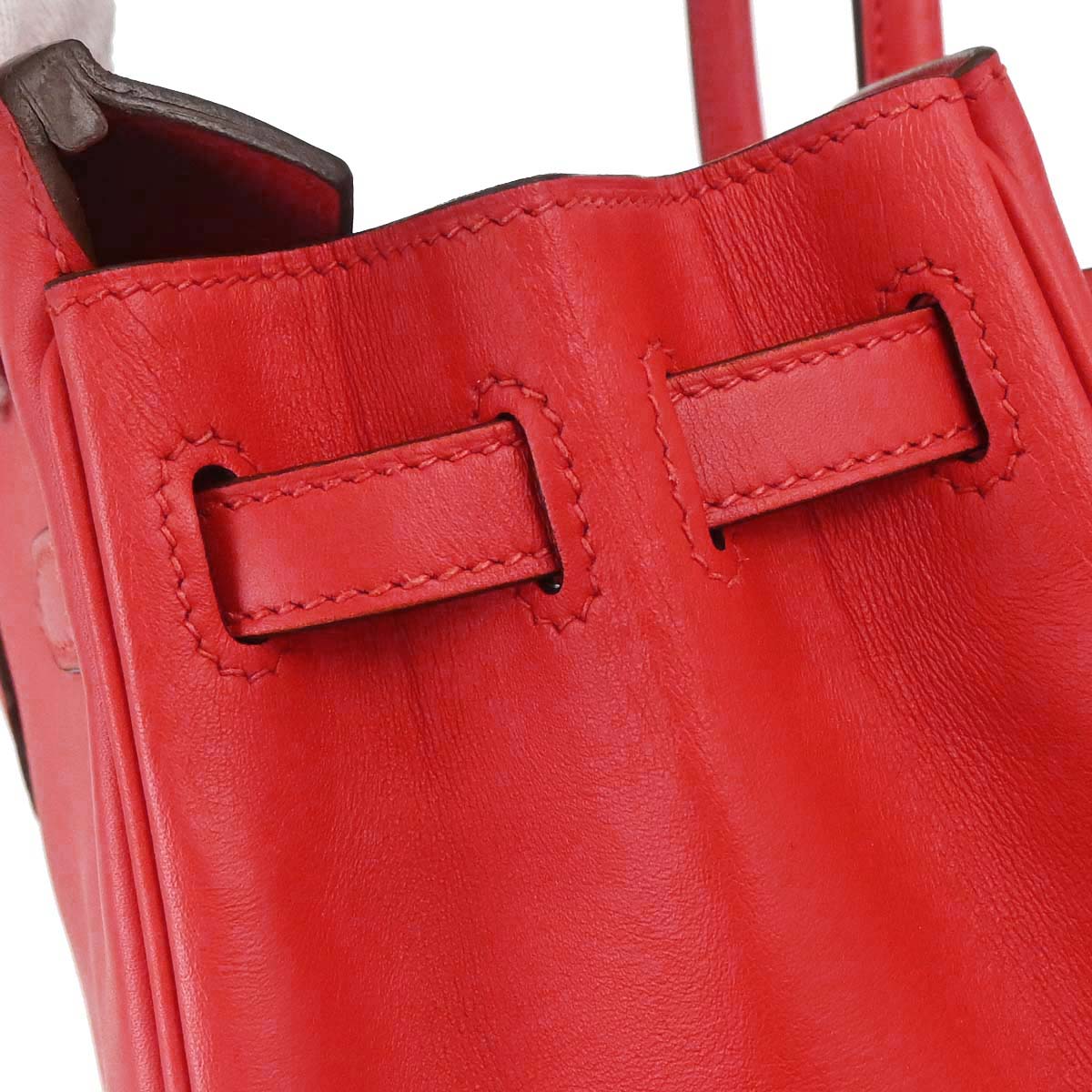 Hermes Rouge Vif Swift Birkin 25 Handbag