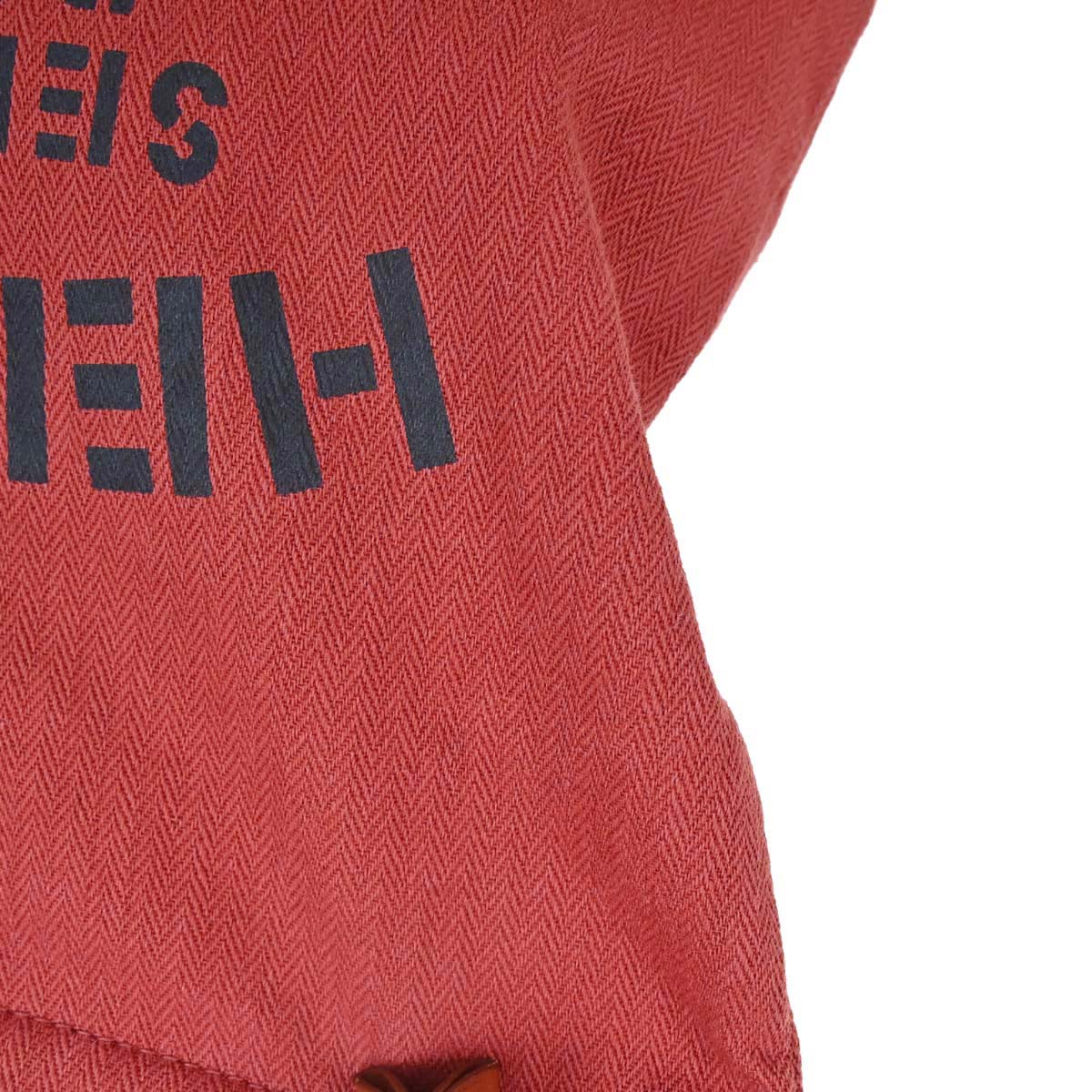 Hermes Rouge H Toile Chevrons Barenia Aline MM Shoulder Bag