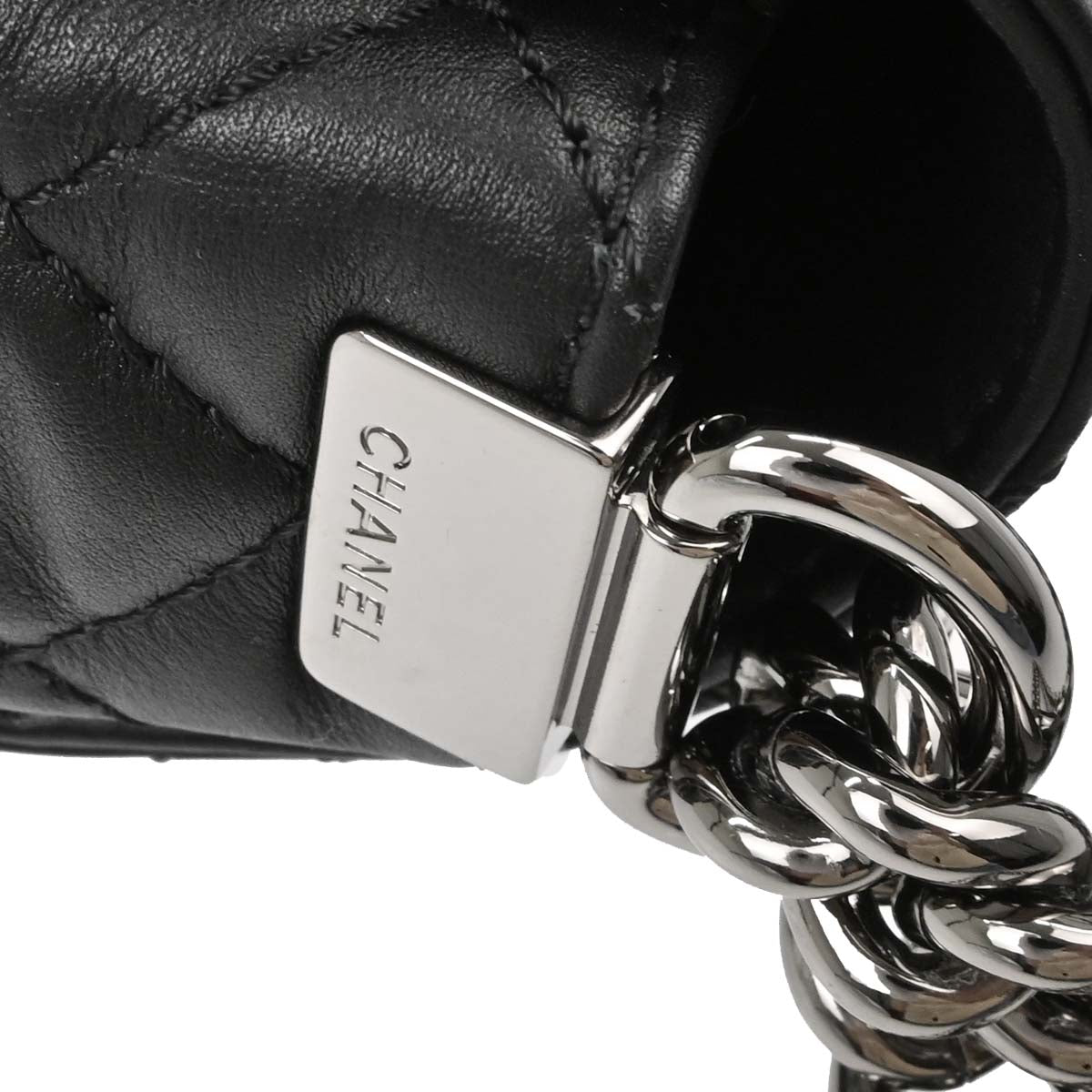 Boy Reverso Chanel Black Beige Lambskin Medium Shoulder Bag