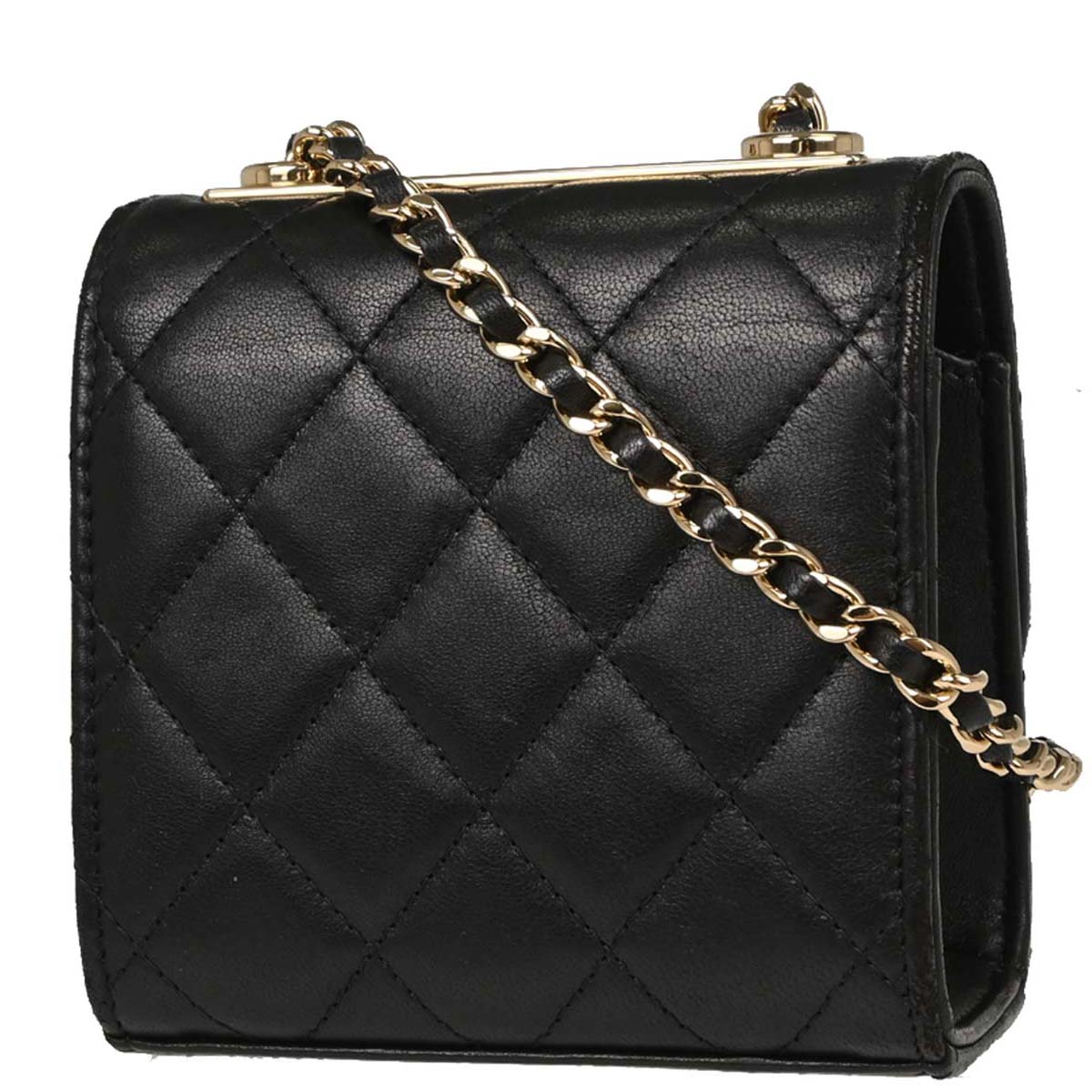 Chanel Black Lambskin Trendy CC Cardholder On Chain Shoulder Bag